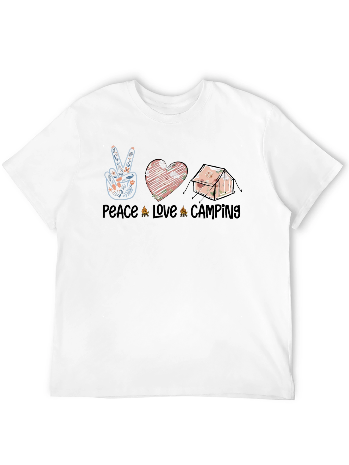 Peace Love Camping Black Graphic Tee