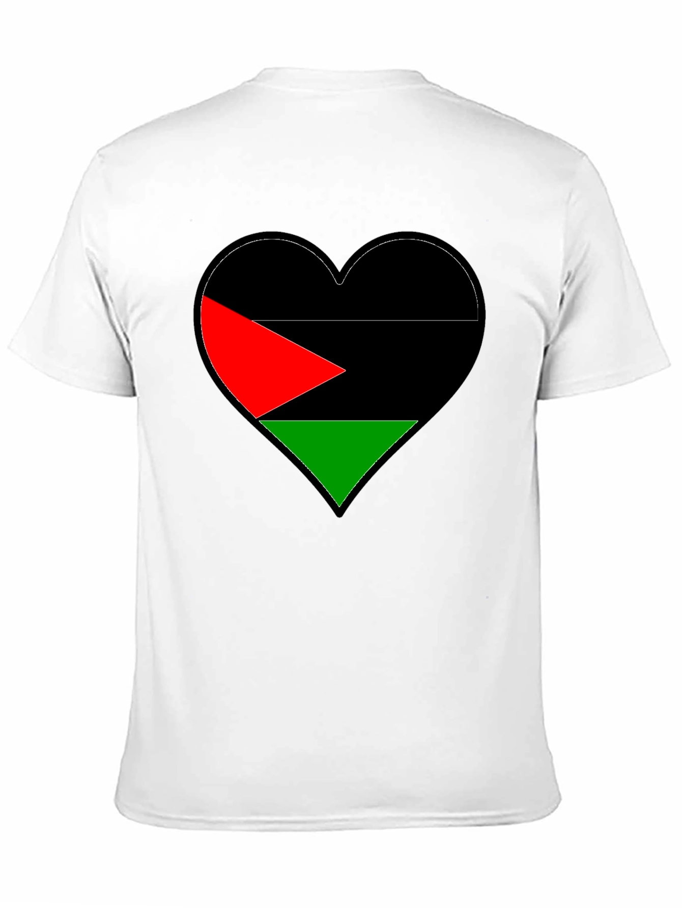 Palestine Flag Heart Graphic T-Shirt