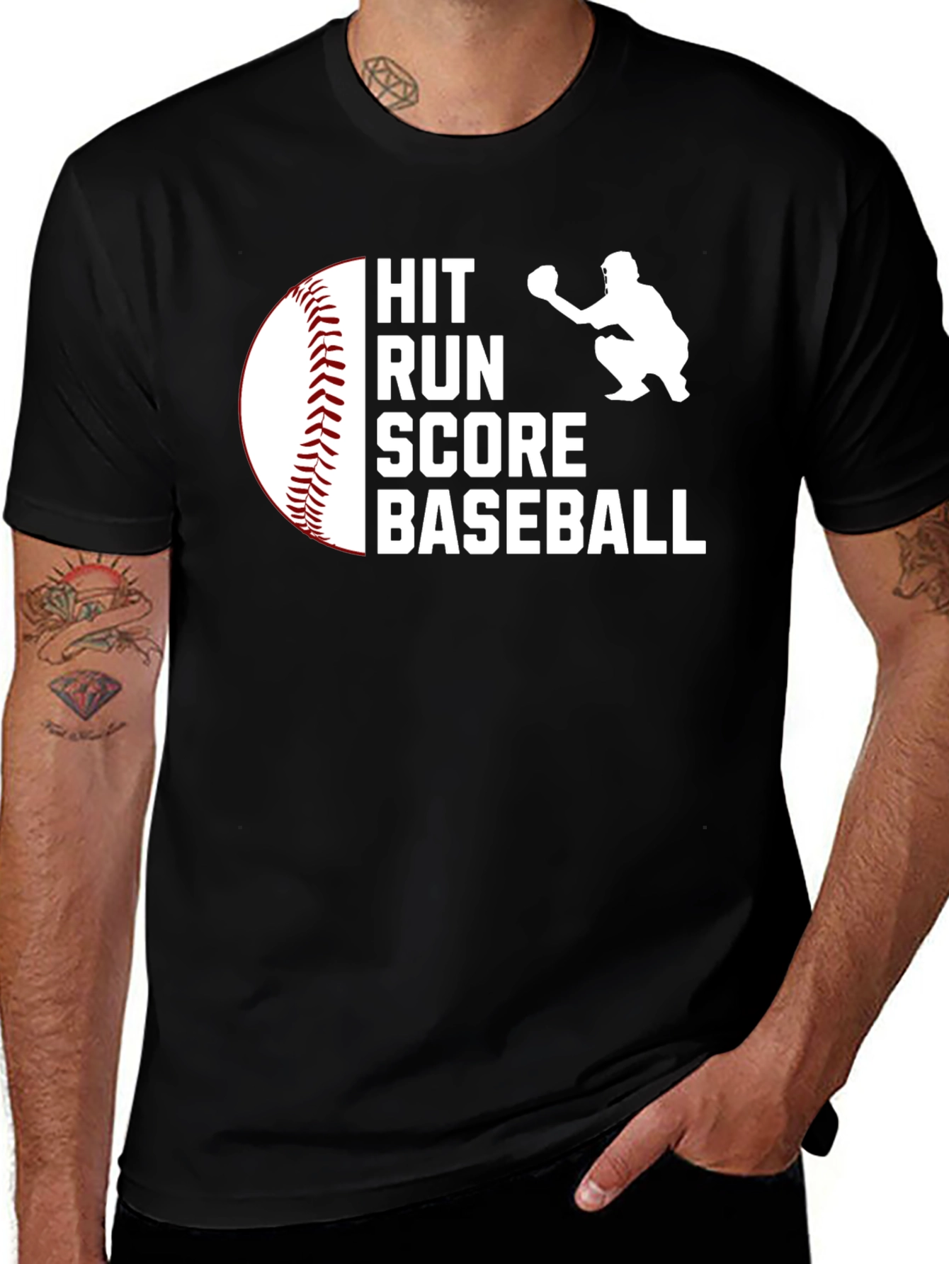 Baseball Hit Run Score T-Shirt