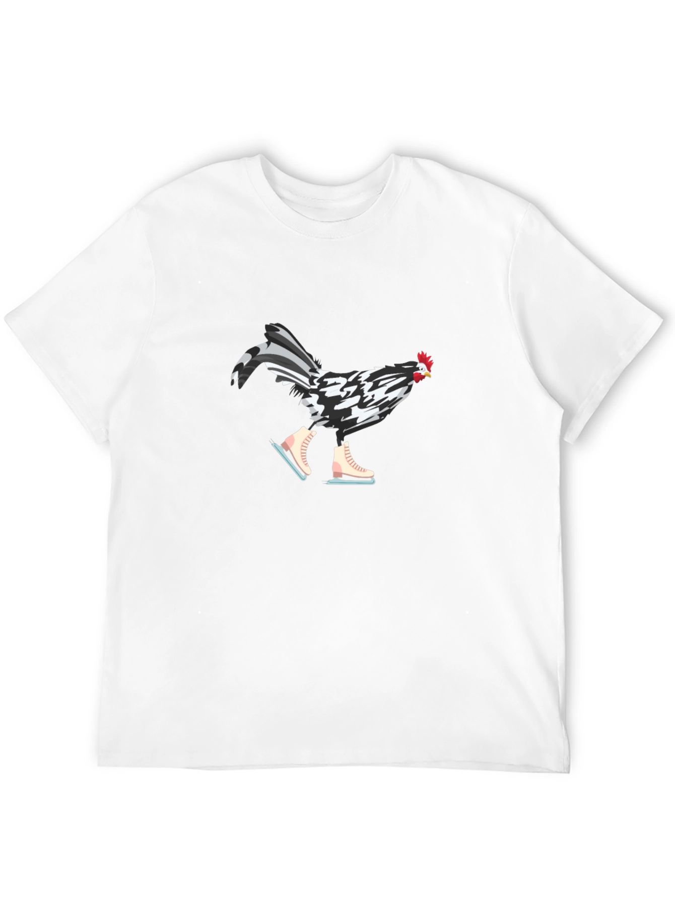Ice Skating Chicken Graphic Tee