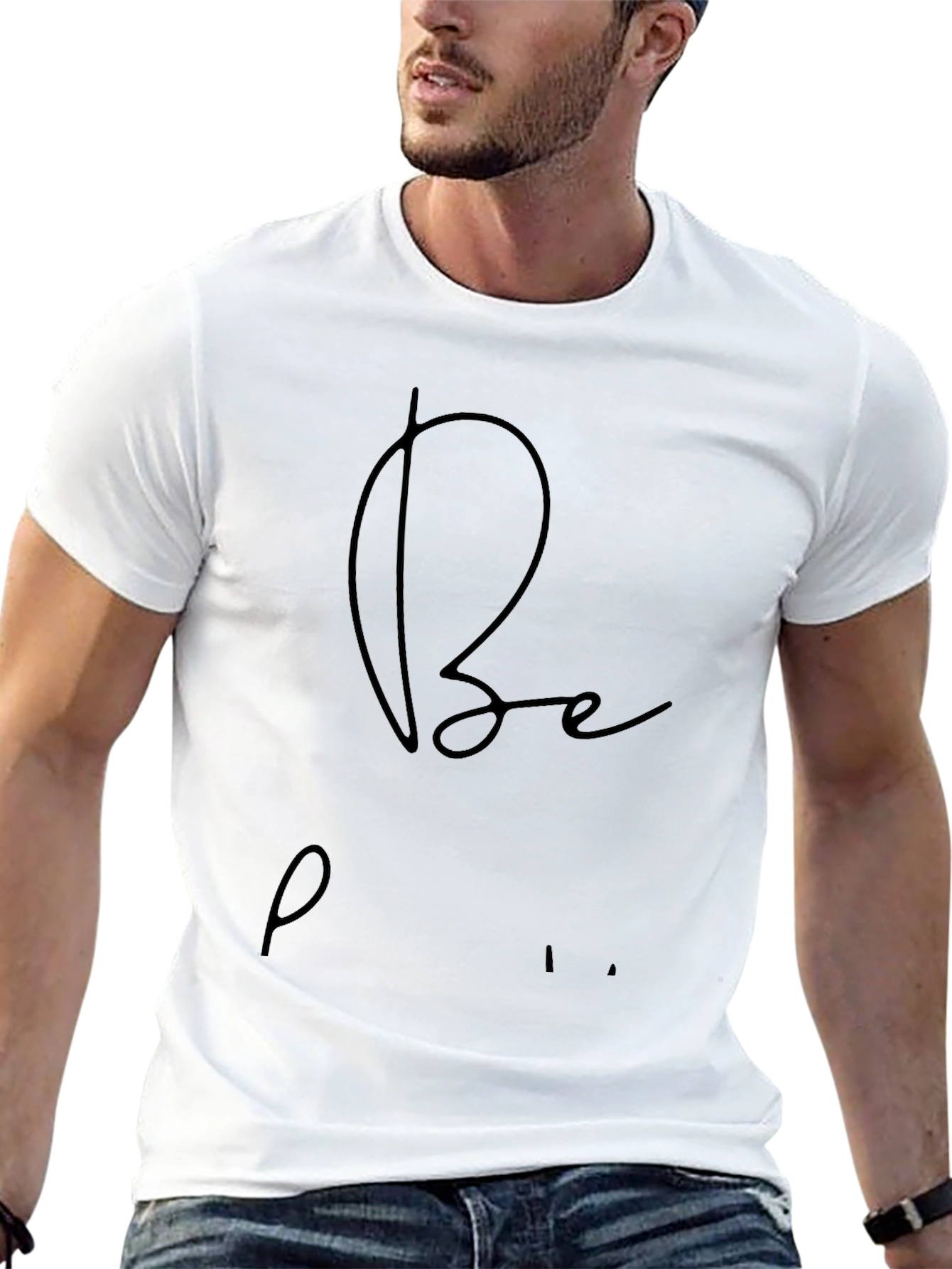 Stylish Black Be Present T-Shirt