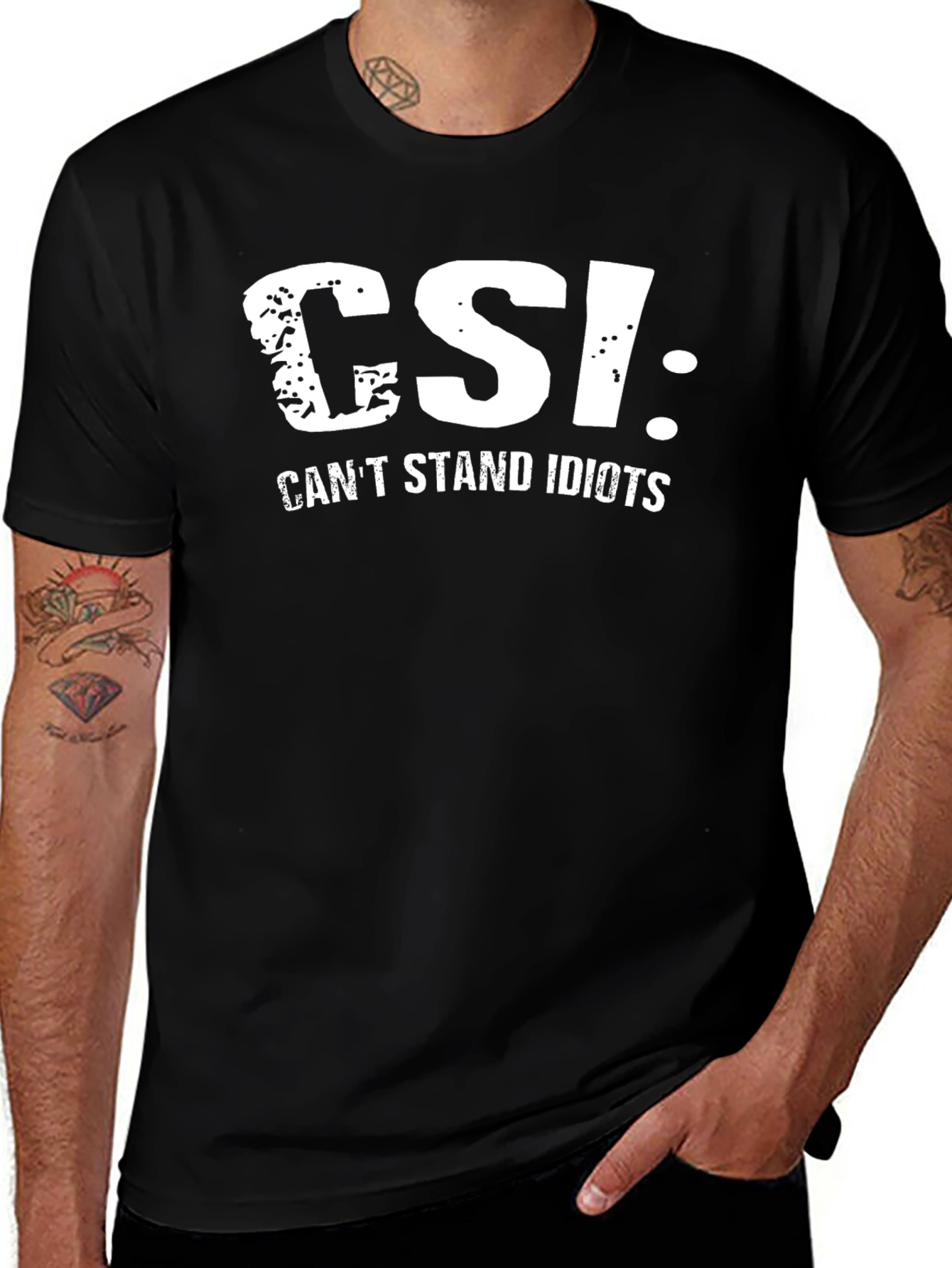CSI: Cant Stand Idiots Graphic Tee - Black