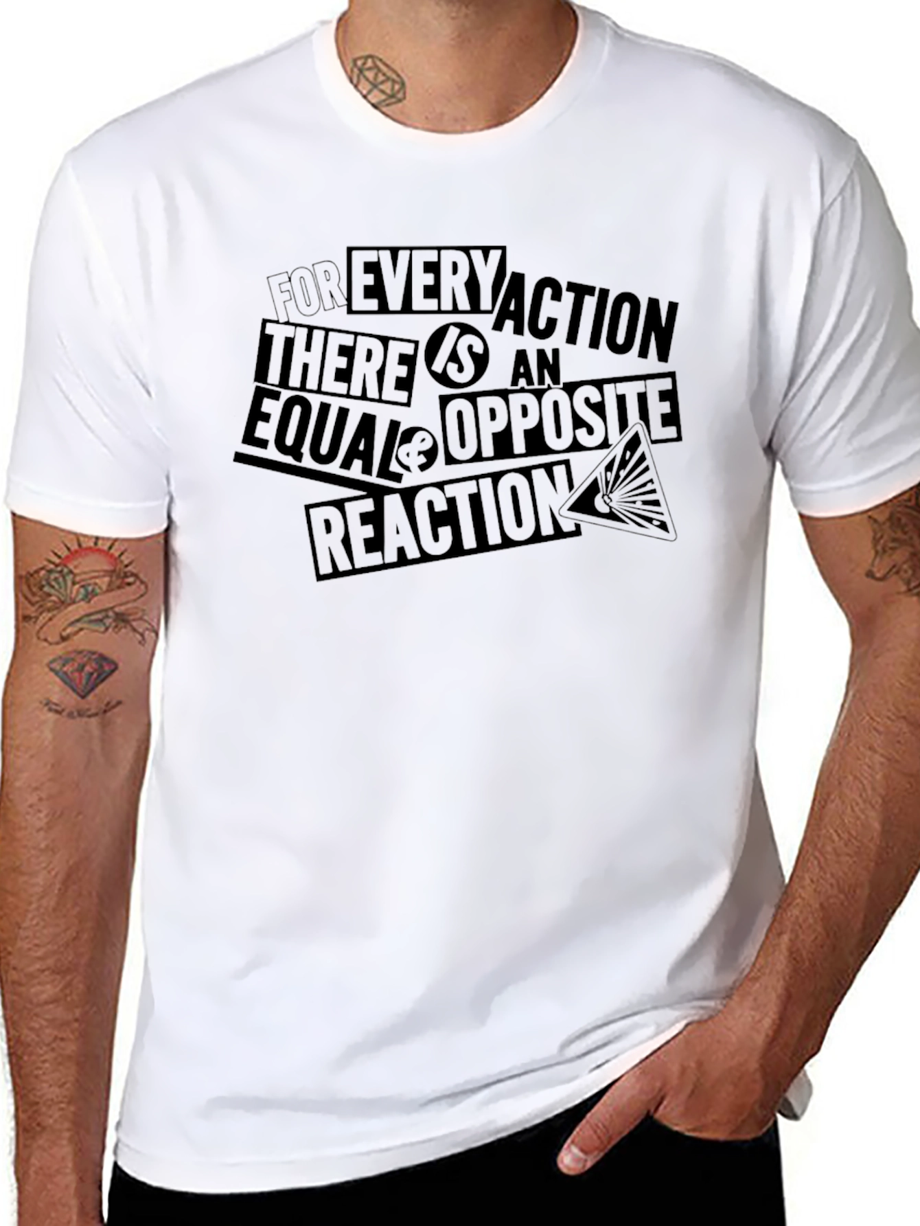 Newtons Third Law T-Shirt: Equal & Opposite Reaction