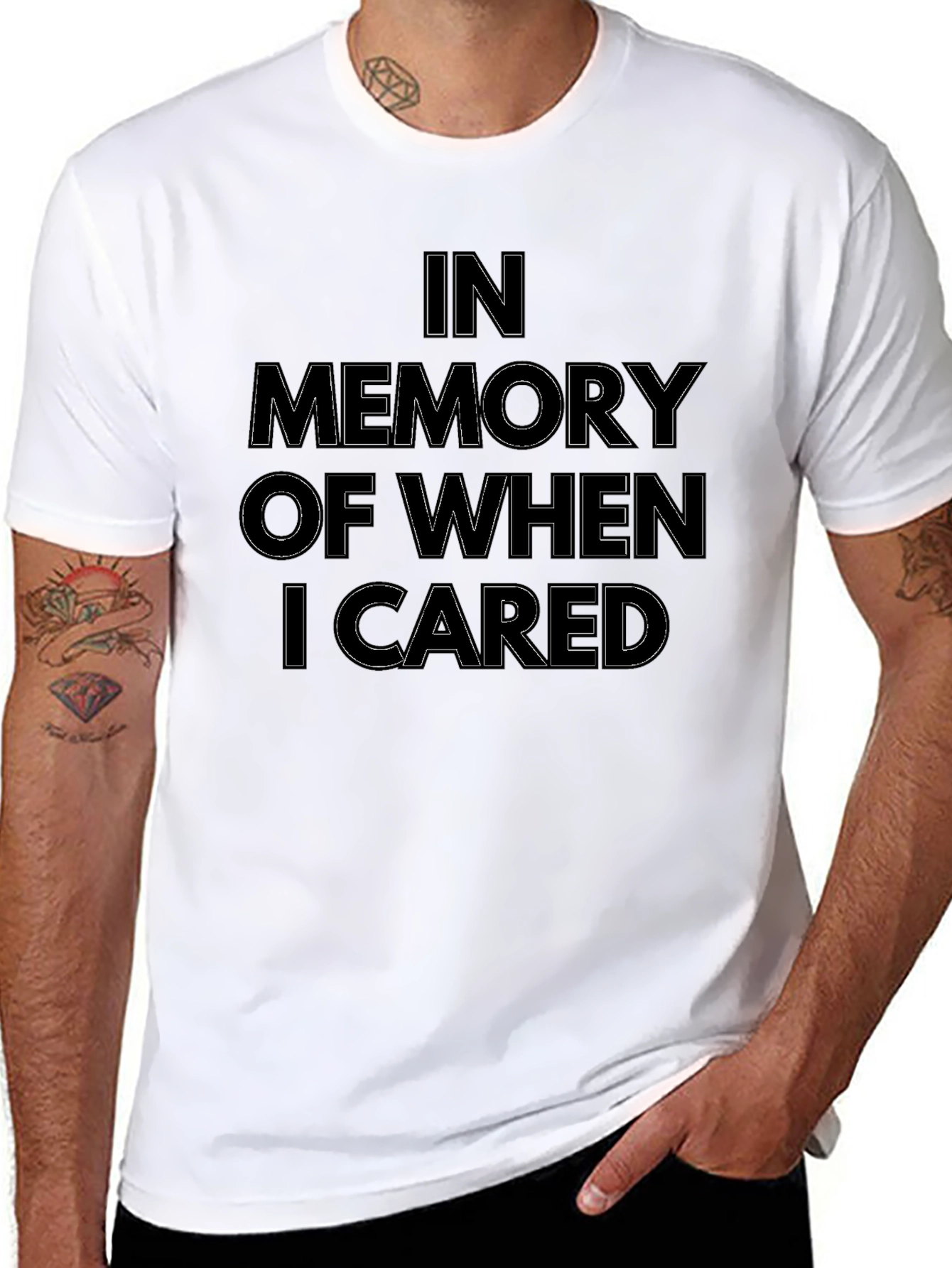 In Memory Of When I Cared Black T-Shirt