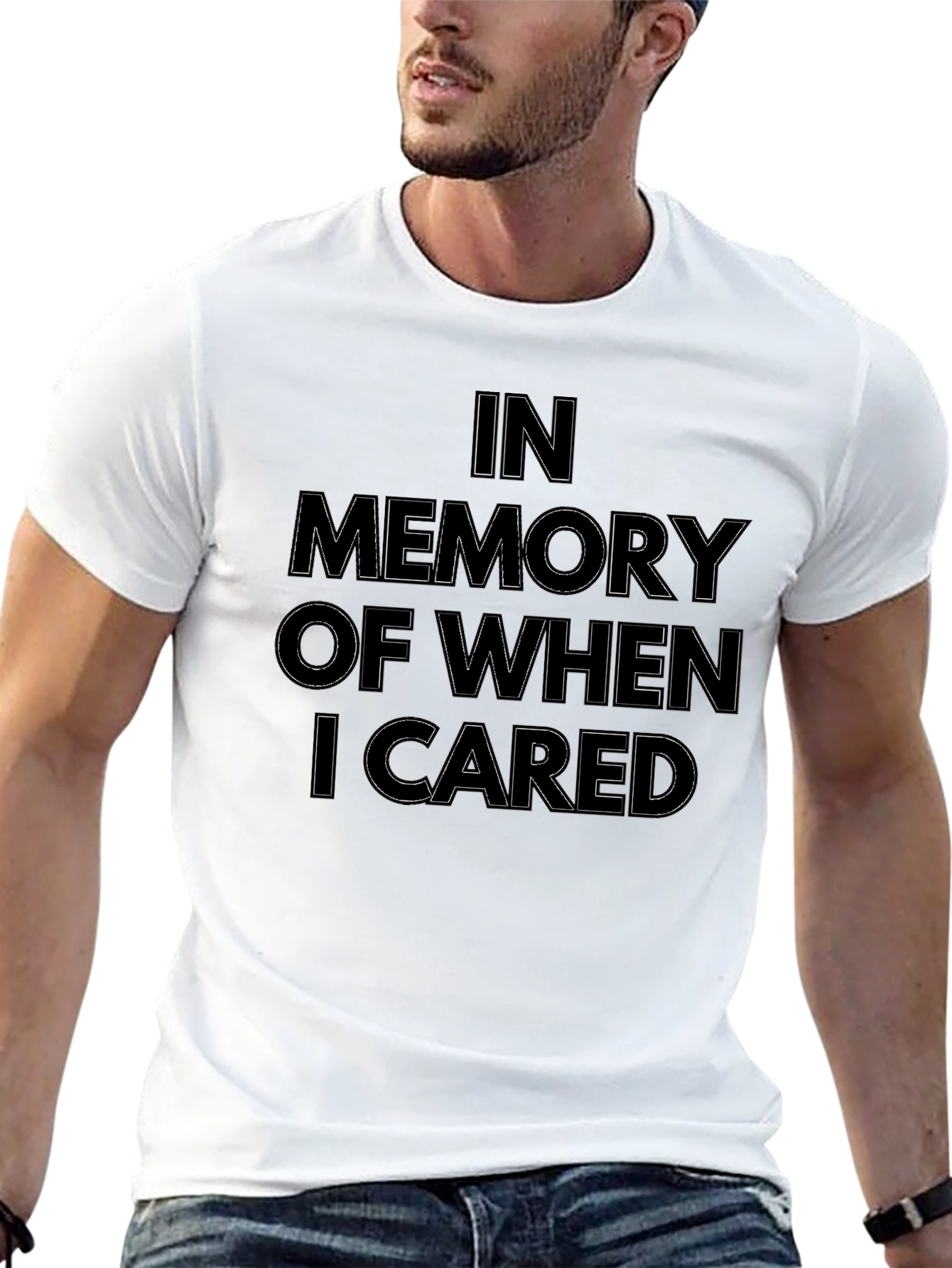 In Memory Of When I Cared Black T-Shirt