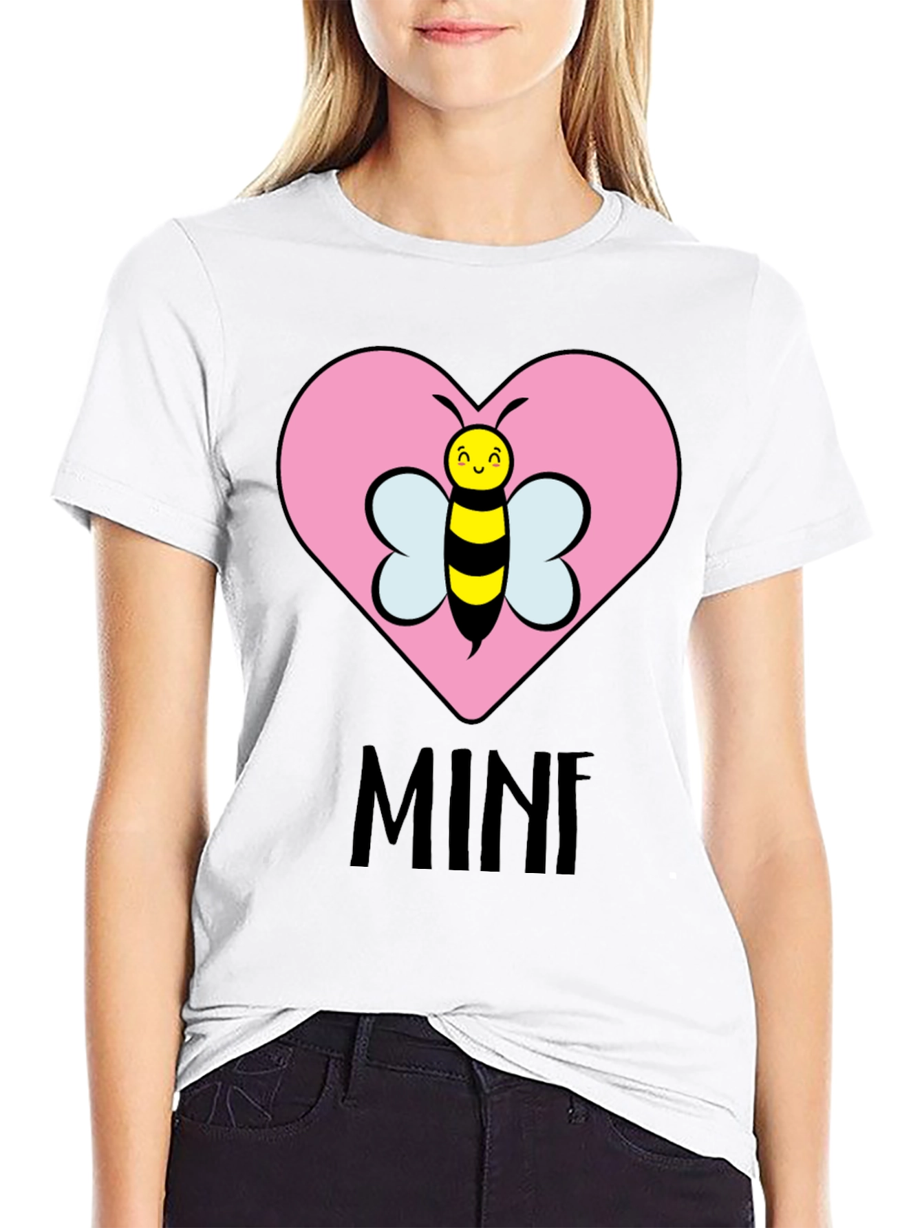 Bee Mine T-Shirt - Cute Heart Design