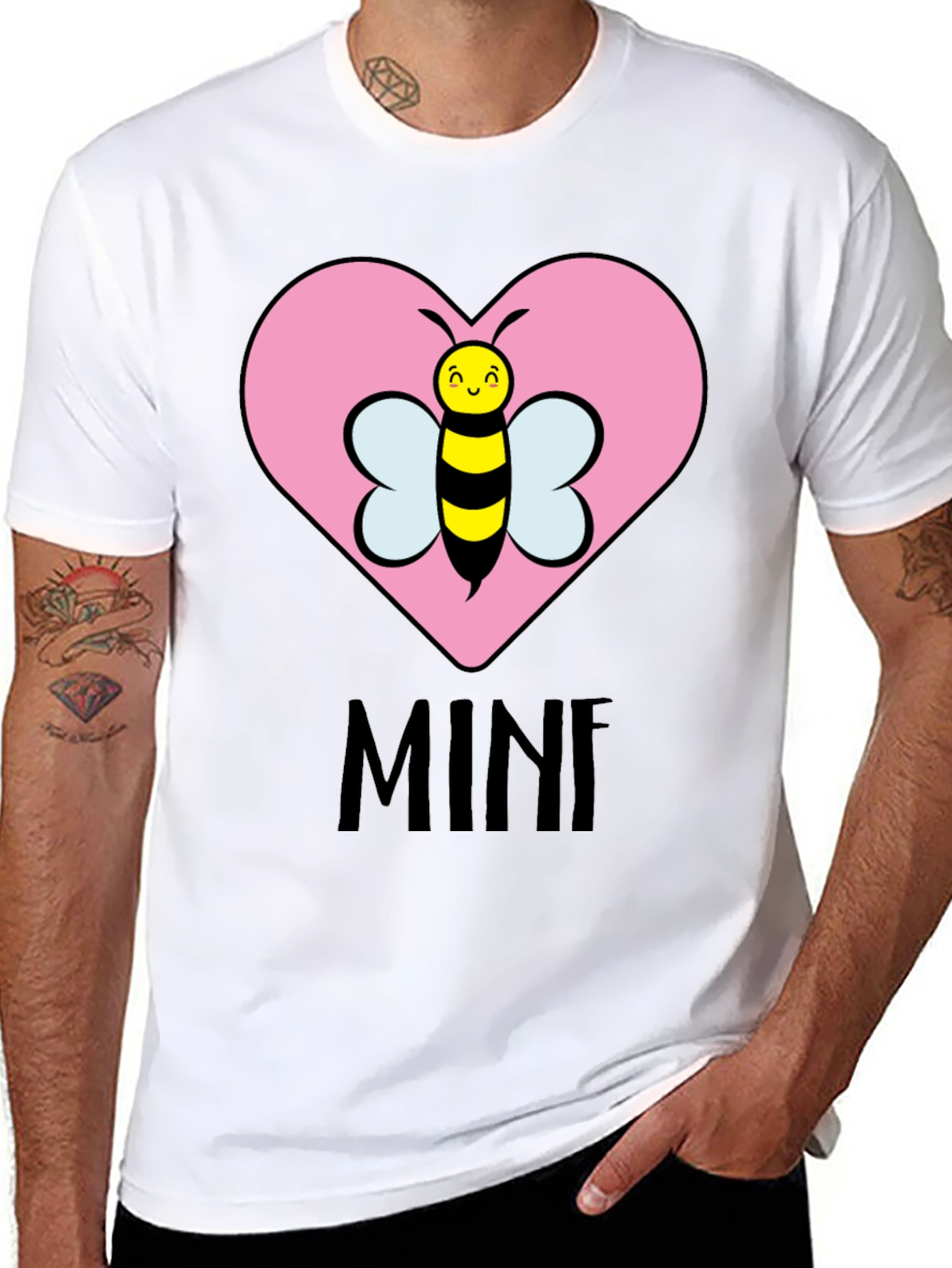 Bee Mine T-Shirt - Cute Heart Design