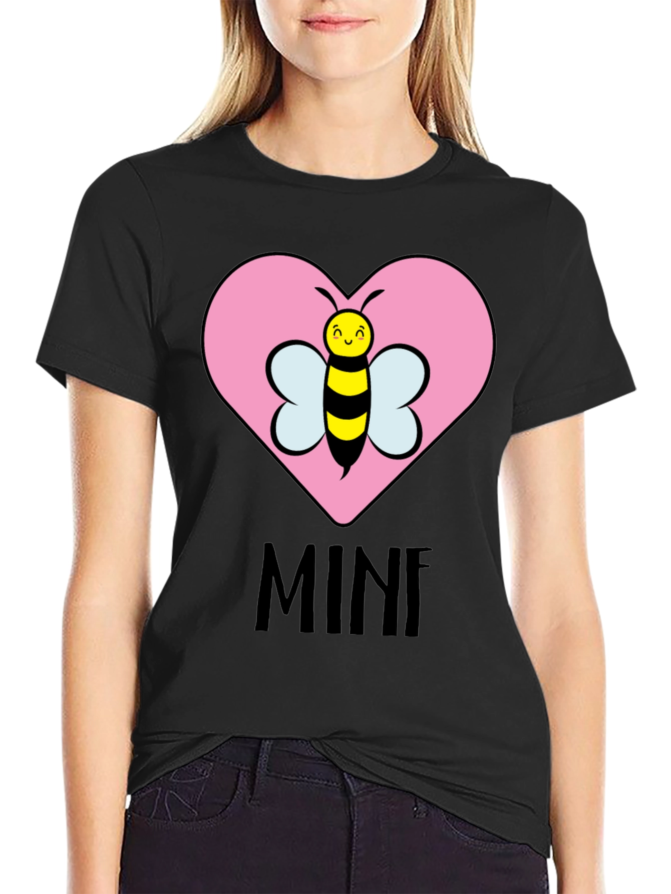Bee Mine T-Shirt - Cute Heart Design