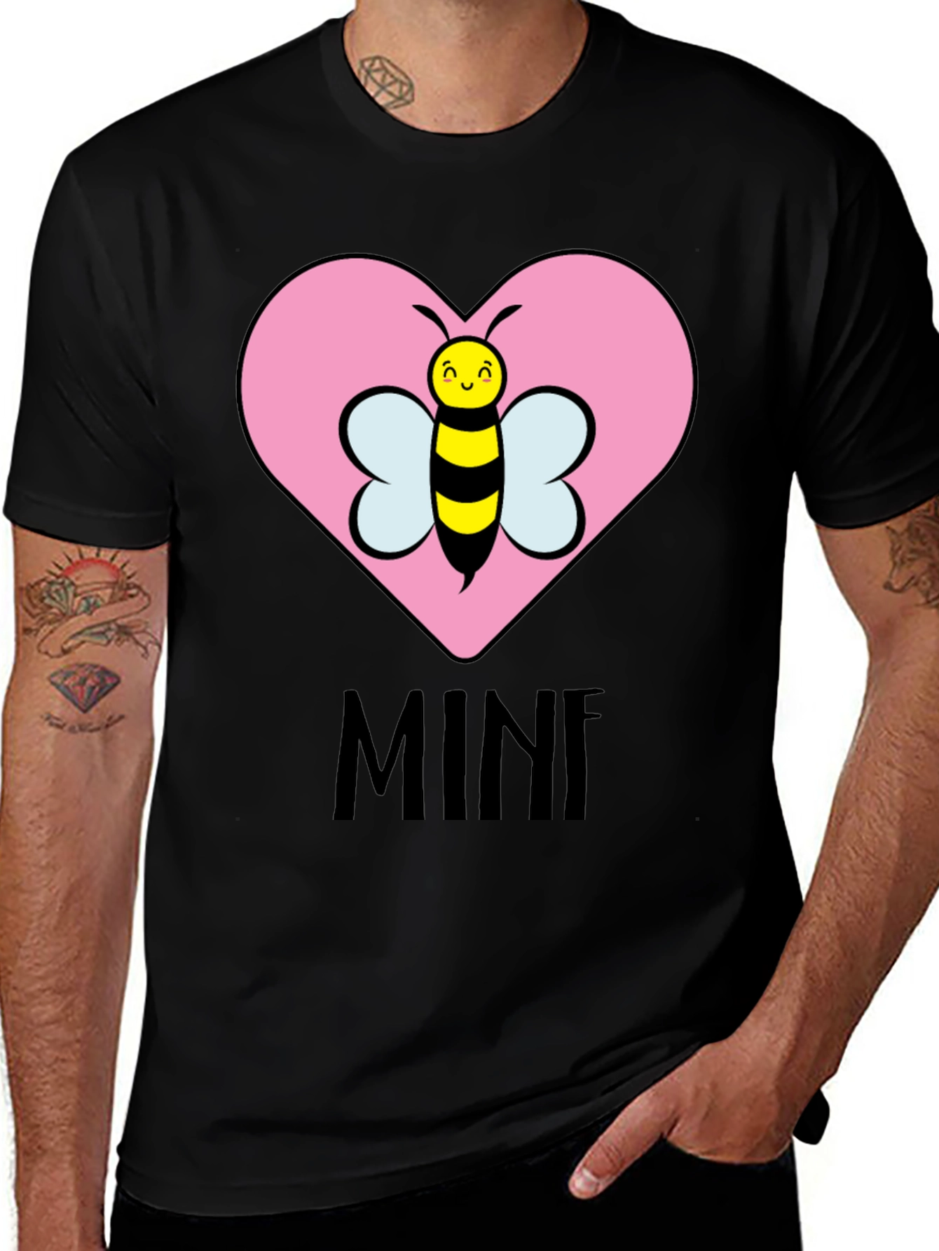 Bee Mine T-Shirt - Cute Heart Design