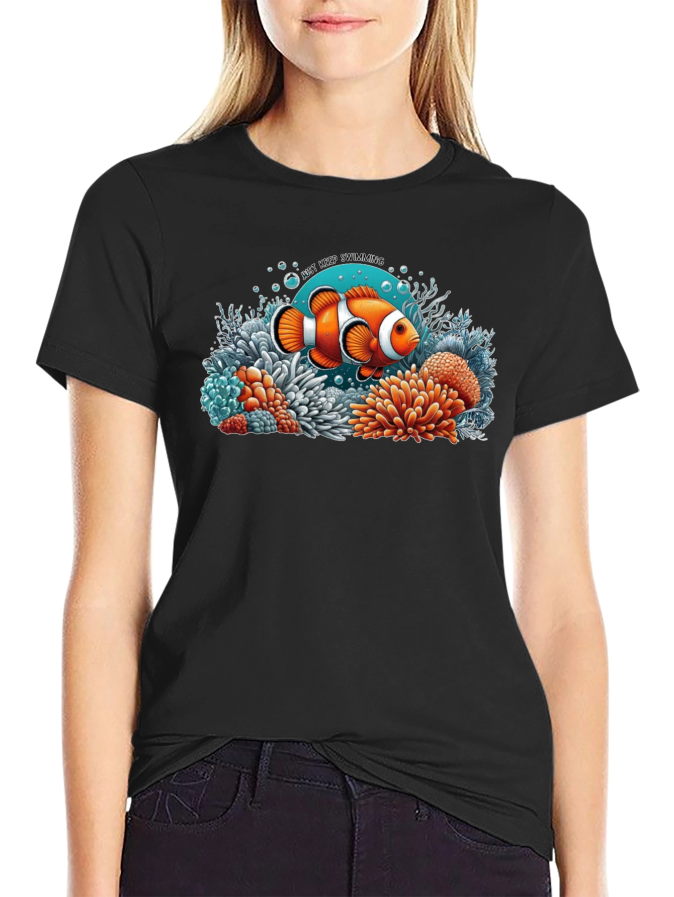 Clownfish Graphic T-Shirt - Just Keep Swimming