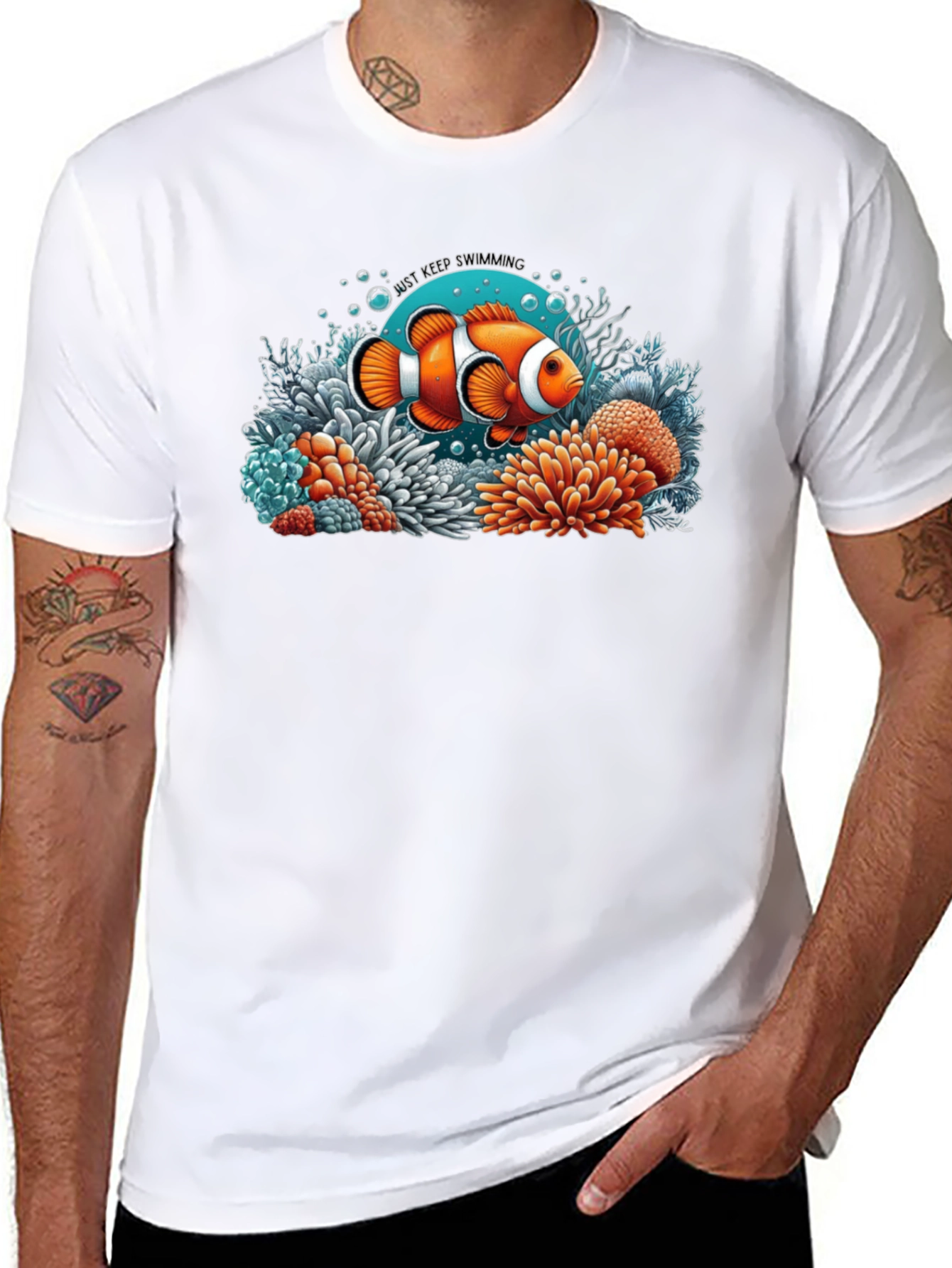 Clownfish Graphic T-Shirt - Just Keep Swimming