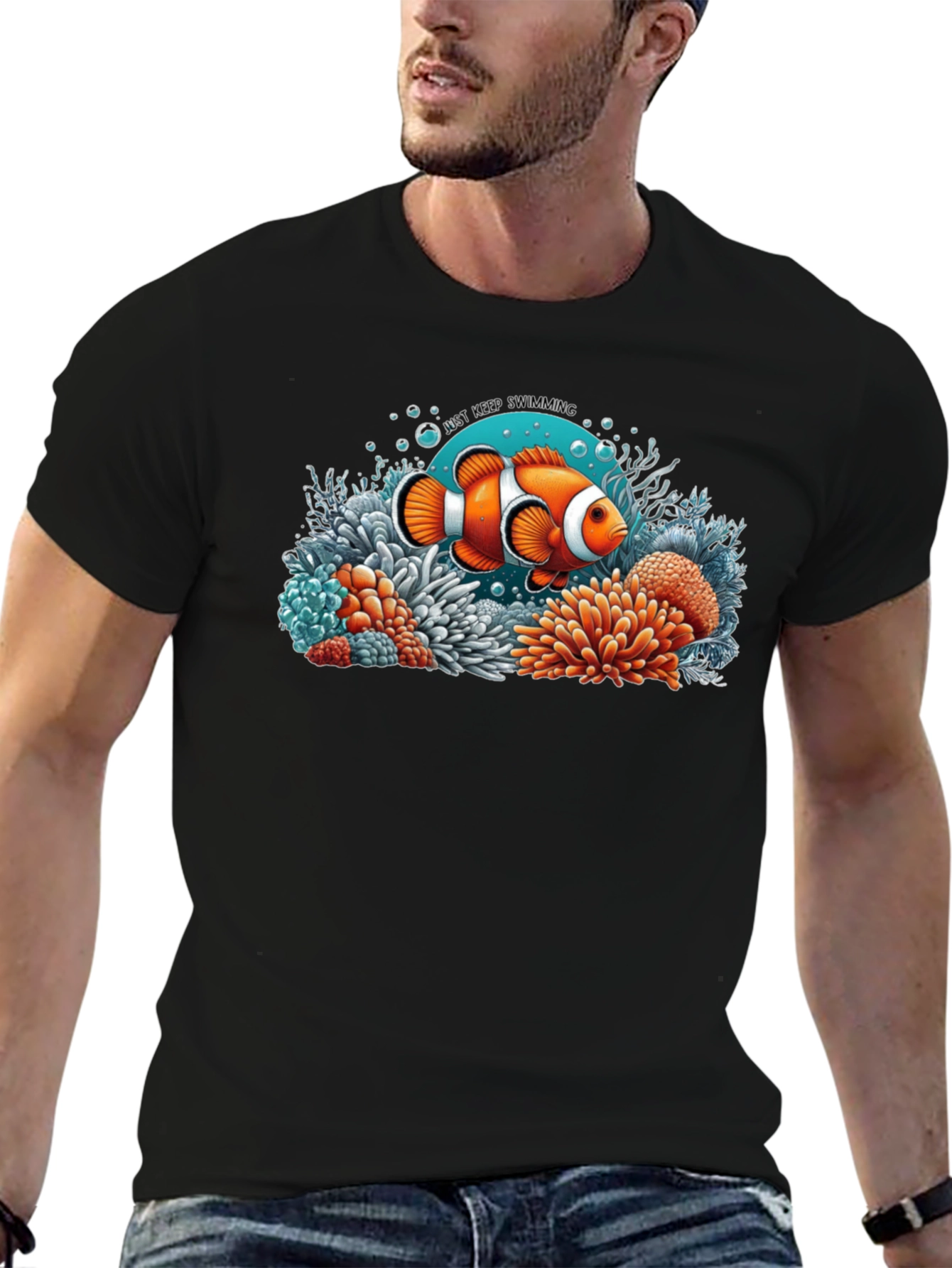 Clownfish Graphic T-Shirt - Just Keep Swimming