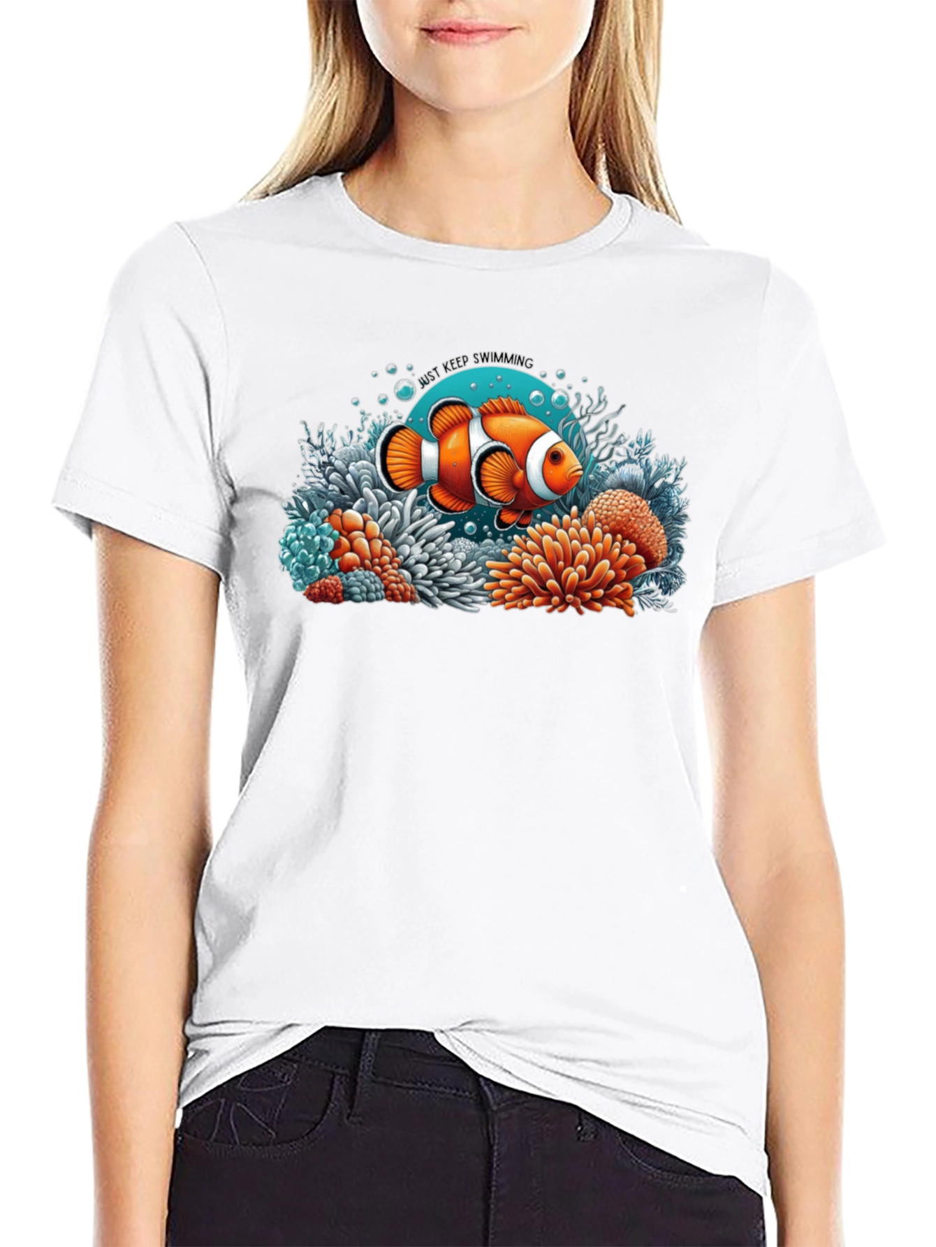 Clownfish Graphic T-Shirt - Just Keep Swimming