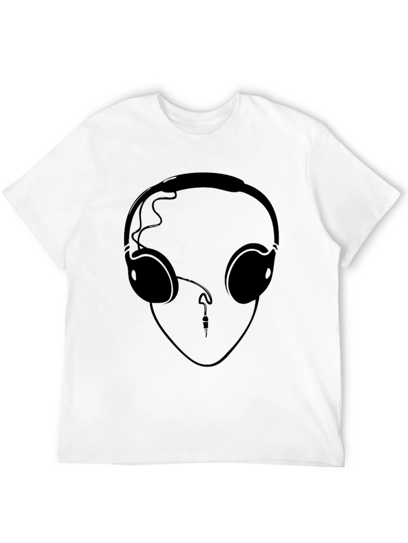 Headphone Graphic Tee - Cool Black T-Shirt
