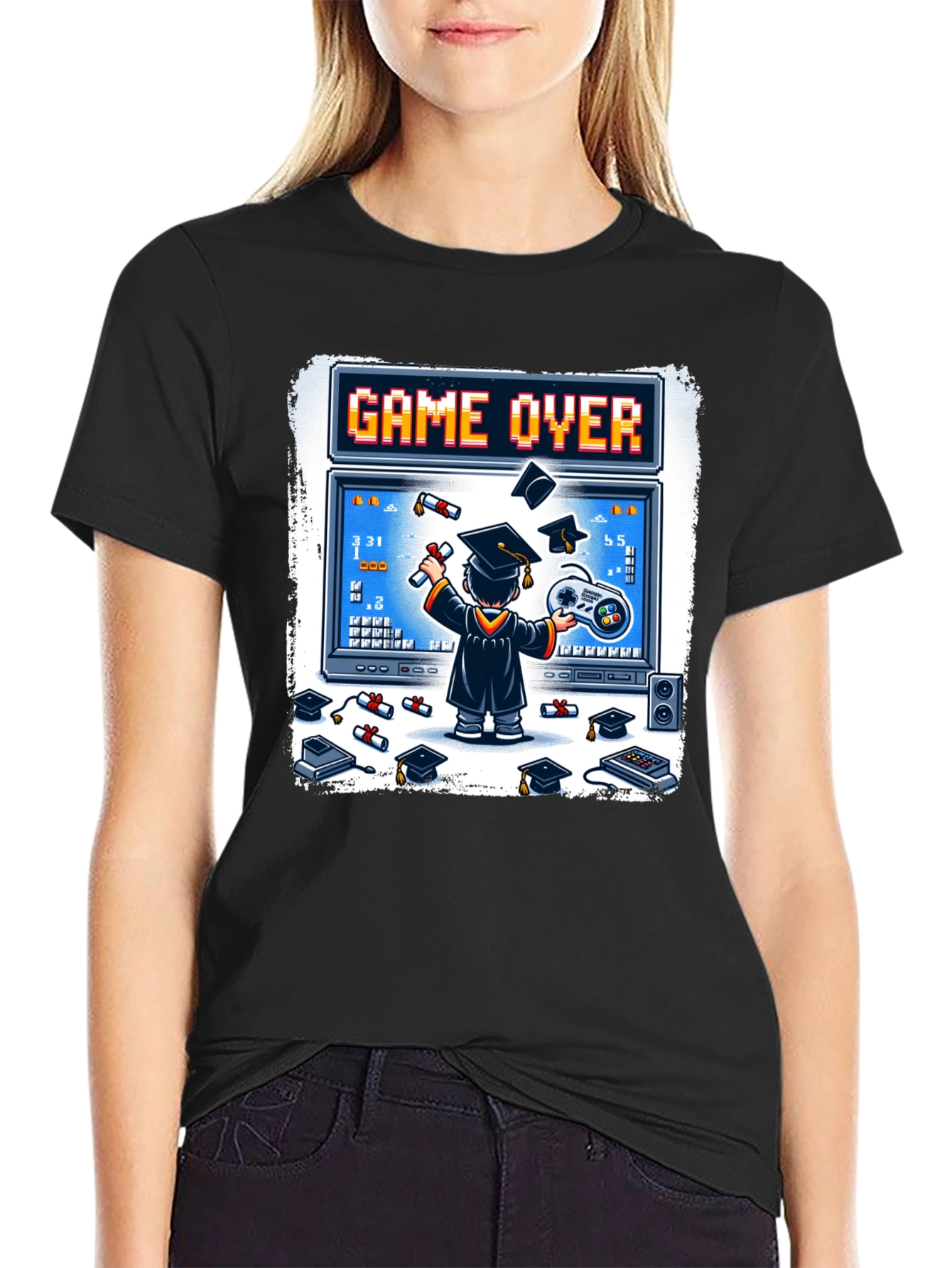 Game Over Graduation T-Shirt - Gamer Grad Gift