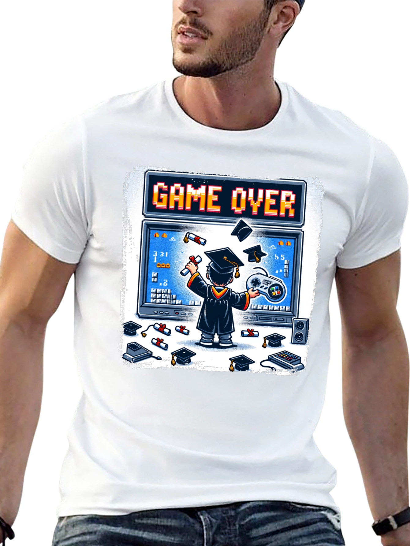 Game Over Graduation T-Shirt - Gamer Grad Gift