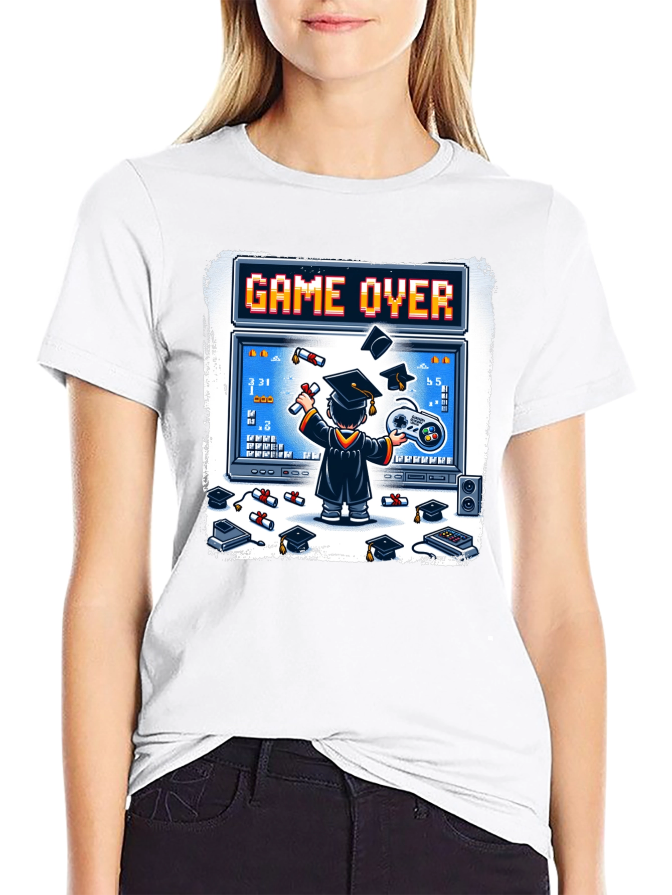 Game Over Graduation T-Shirt - Gamer Grad Gift