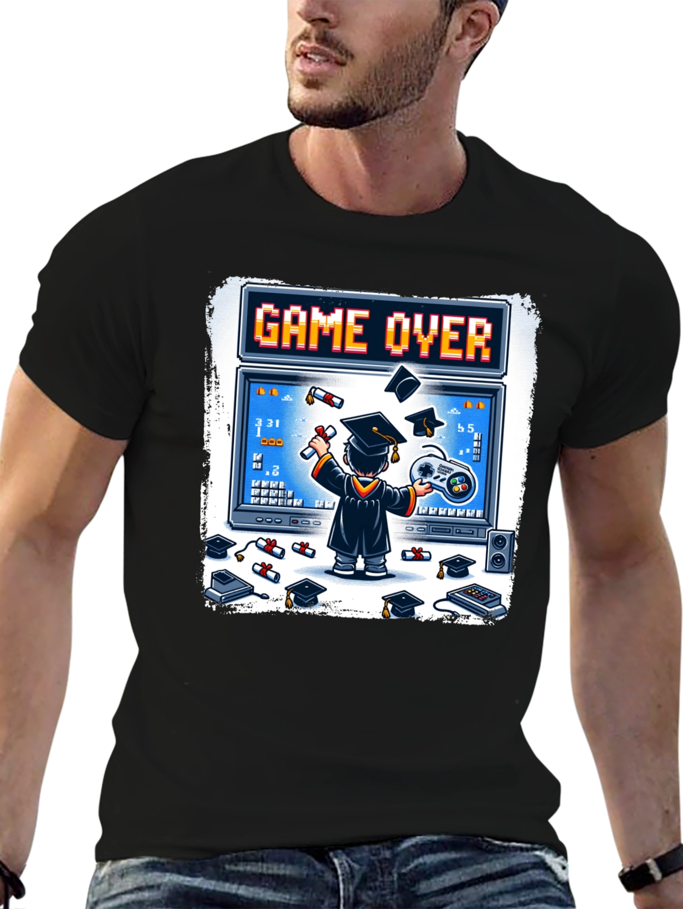 Game Over Graduation T-Shirt - Gamer Grad Gift