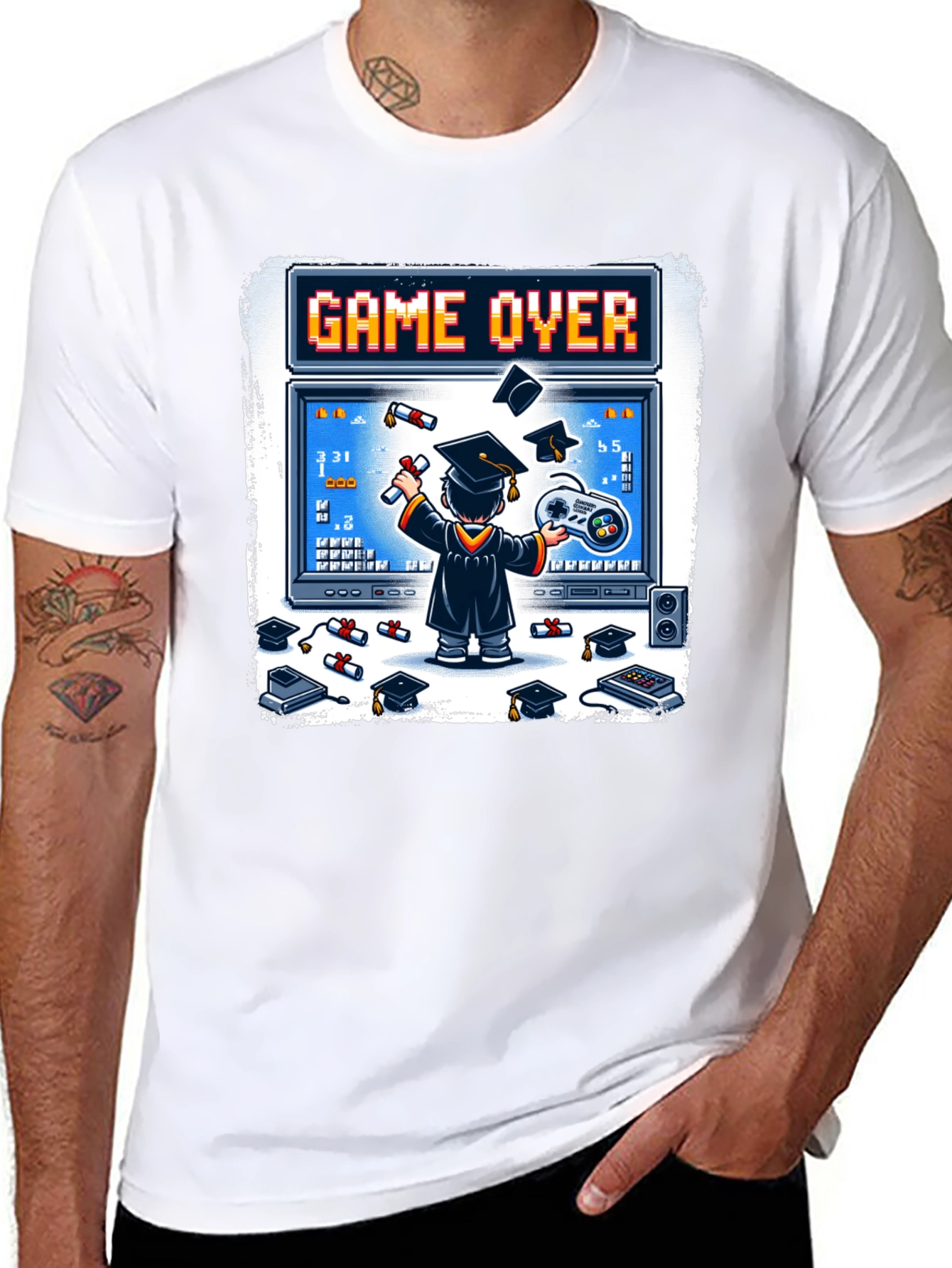Game Over Graduation T-Shirt - Gamer Grad Gift