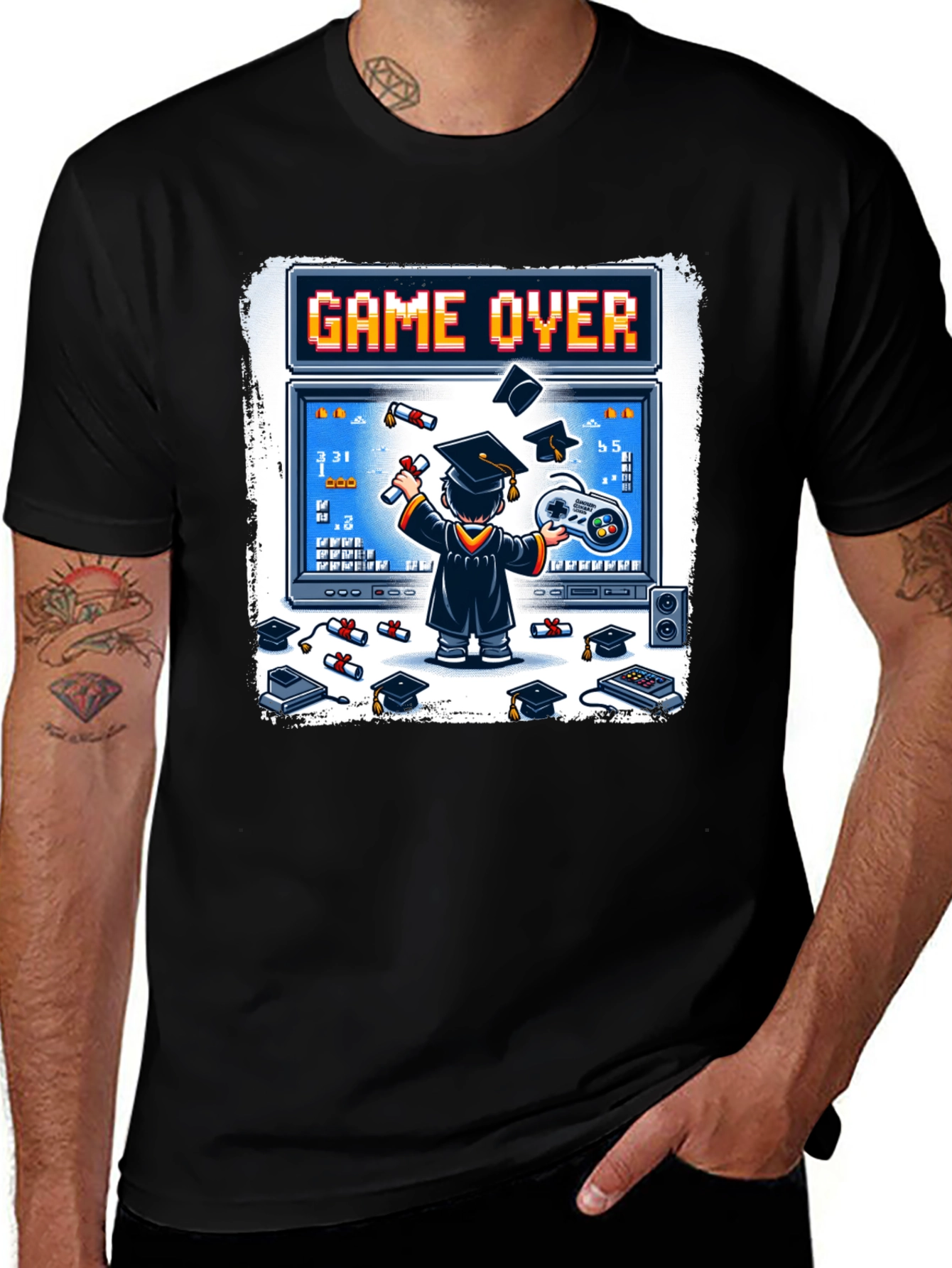 Game Over Graduation T-Shirt - Gamer Grad Gift