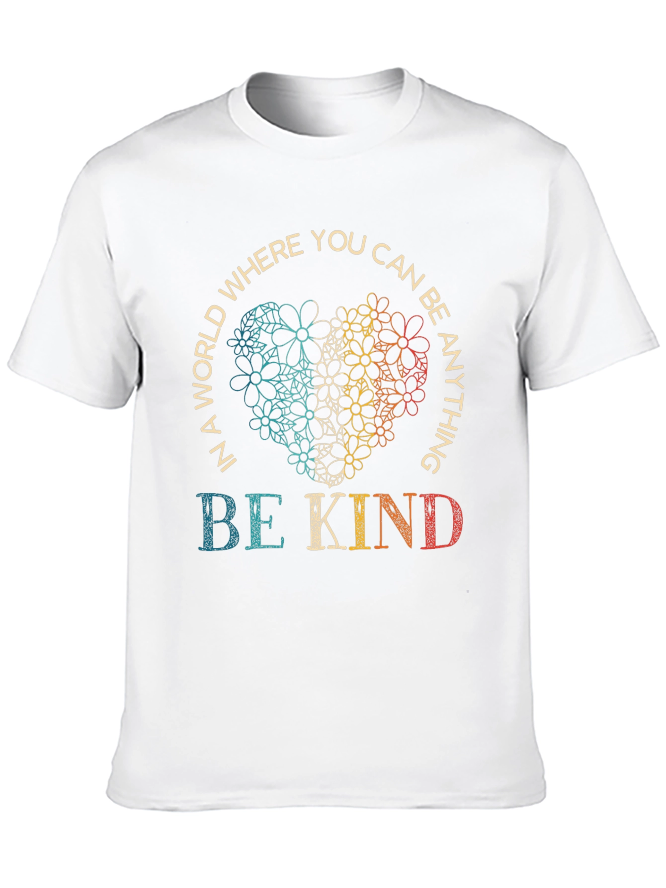 Be Kind Floral Heart Graphic Tee