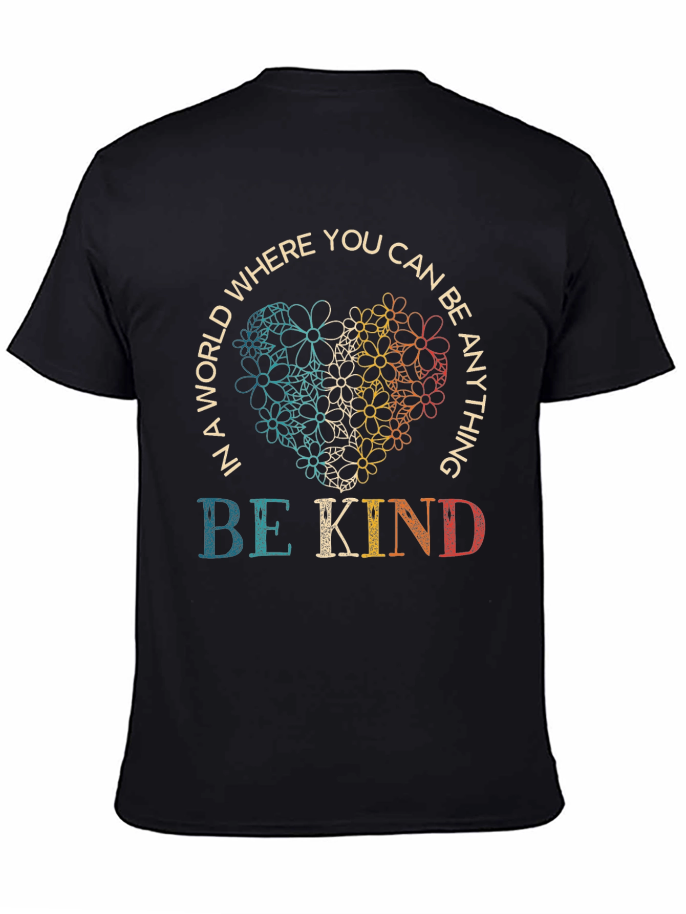 Be Kind Floral Heart Graphic Tee