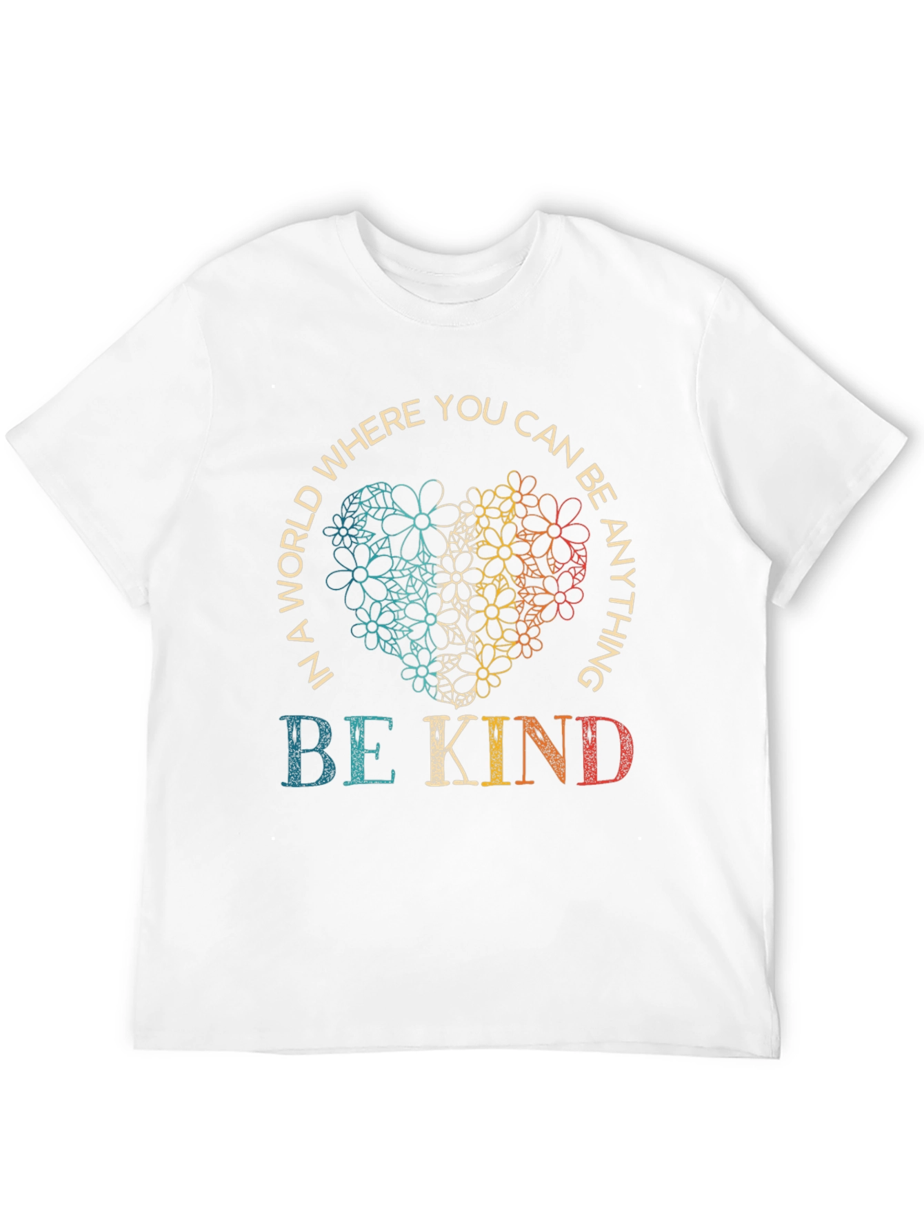 Be Kind Floral Heart Graphic Tee
