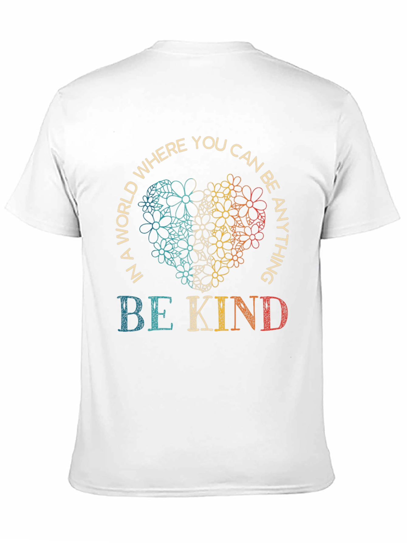 Be Kind Floral Heart Graphic Tee