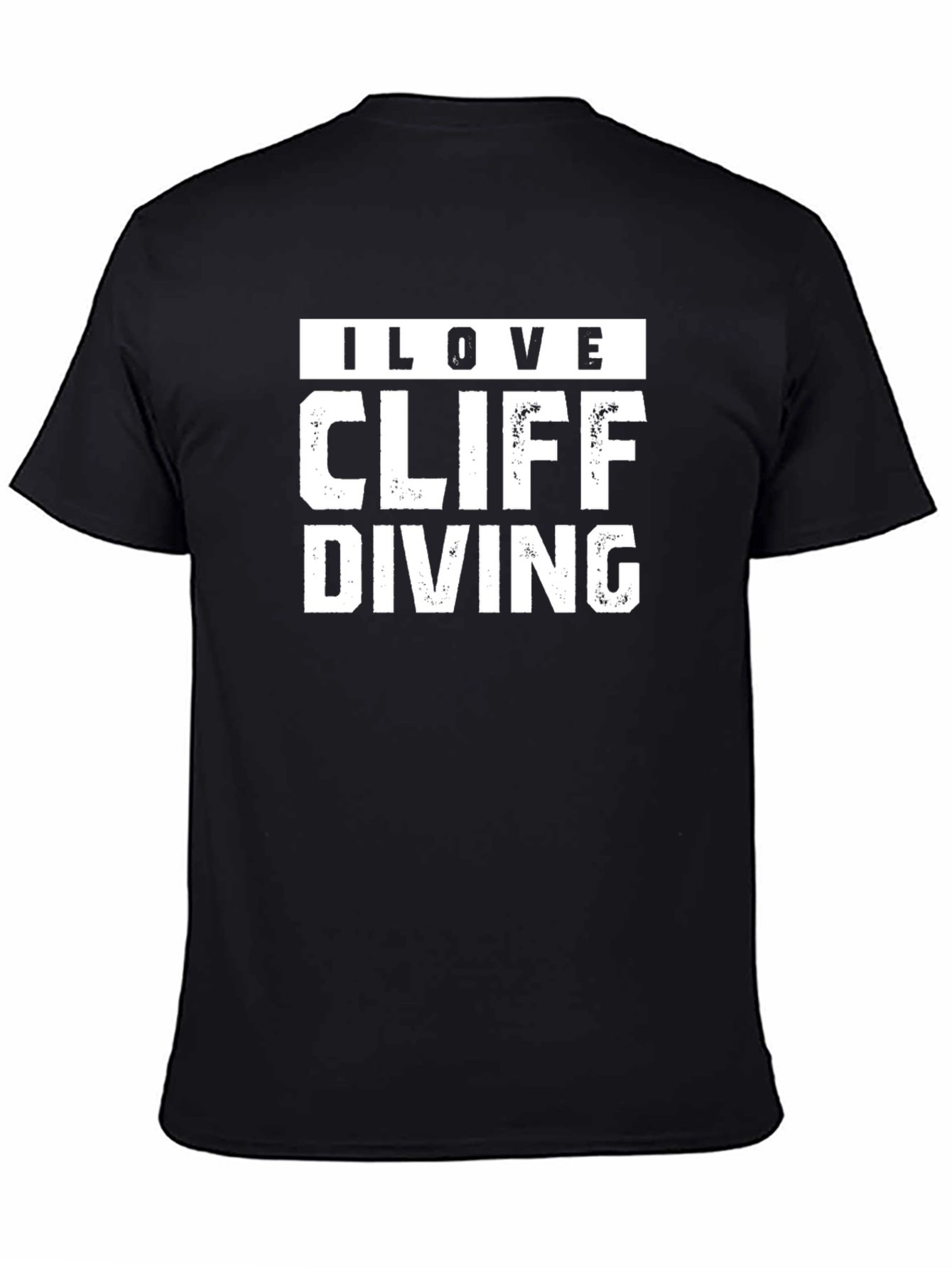 I Love Cliff Diving Black T-Shirt