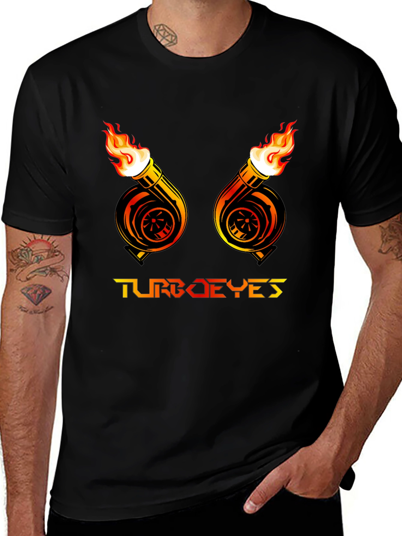 Turbo Eyes Graphic Tee - Mens Black T-Shirt
