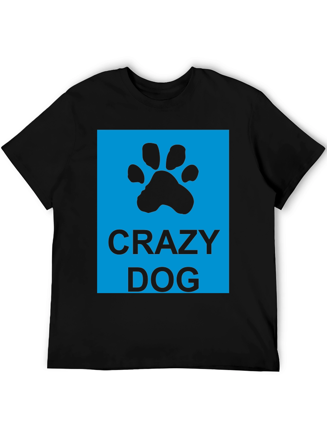 Crazy Dog T-Shirt - Unisex Black Tee