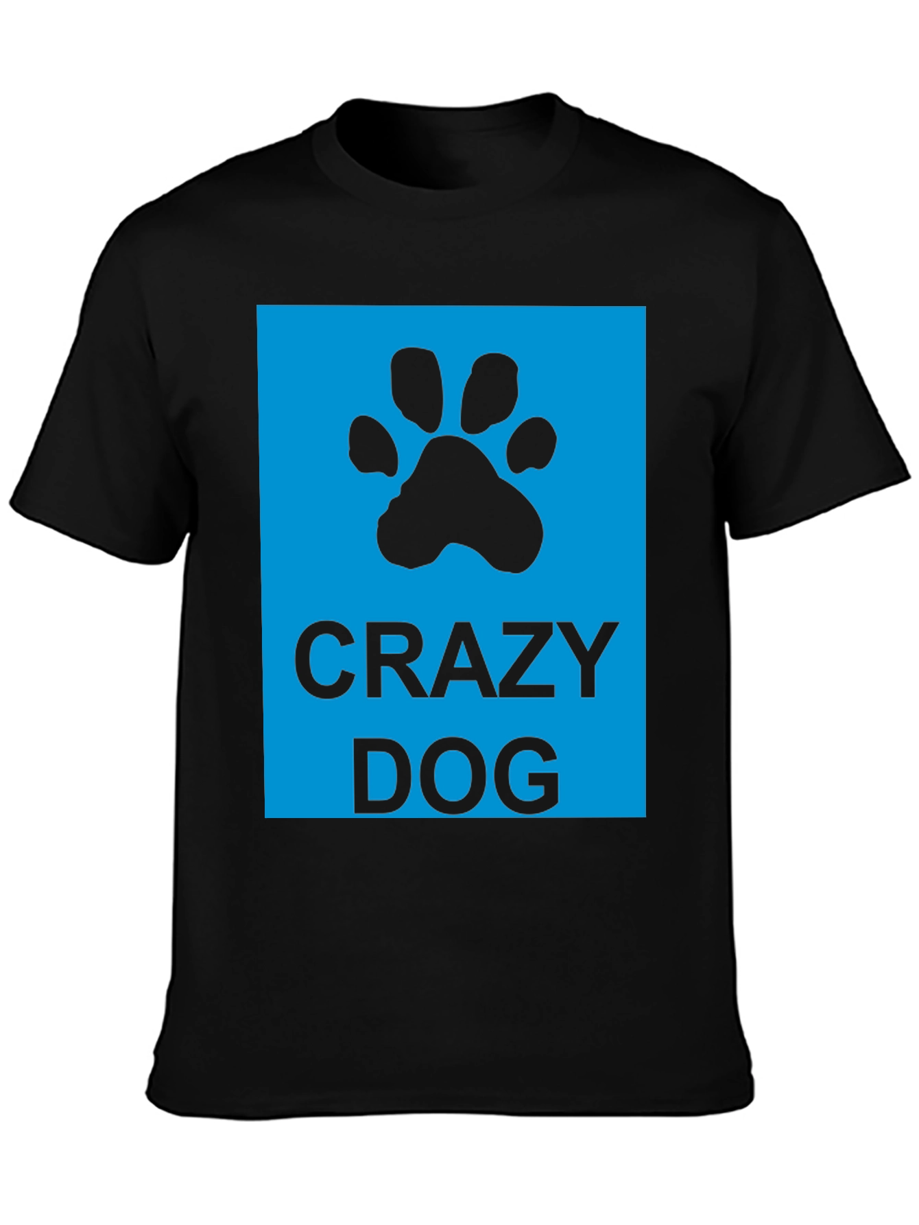 Crazy Dog T-Shirt - Unisex Black Tee
