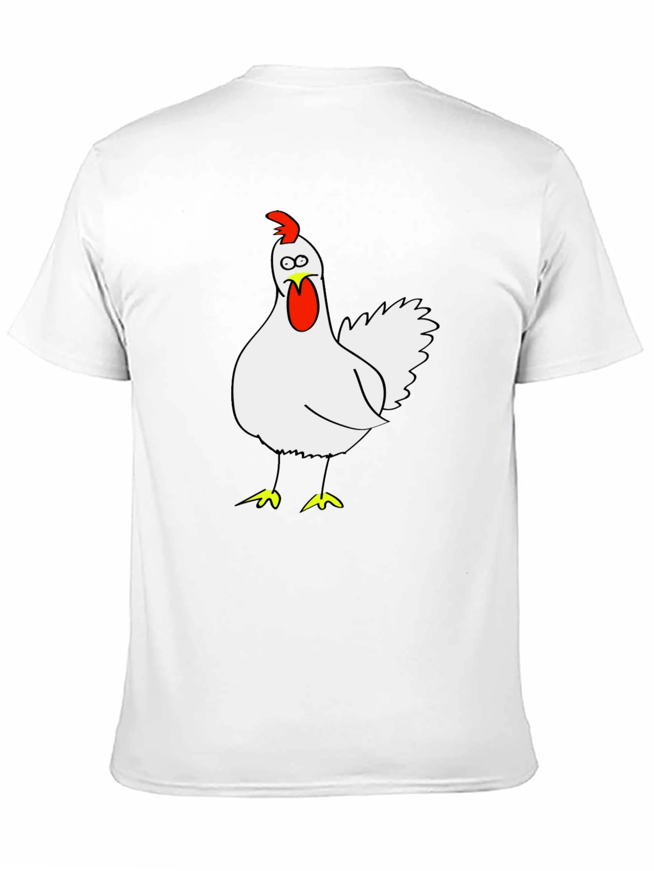 Funny Chicken Graphic Tee - Black Cotton T-Shirt