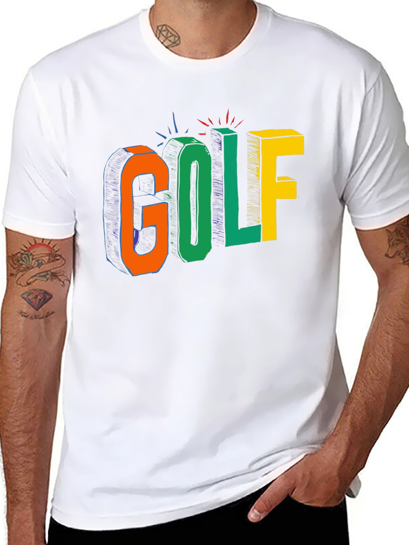 Colorful Golf Graphic T-Shirt