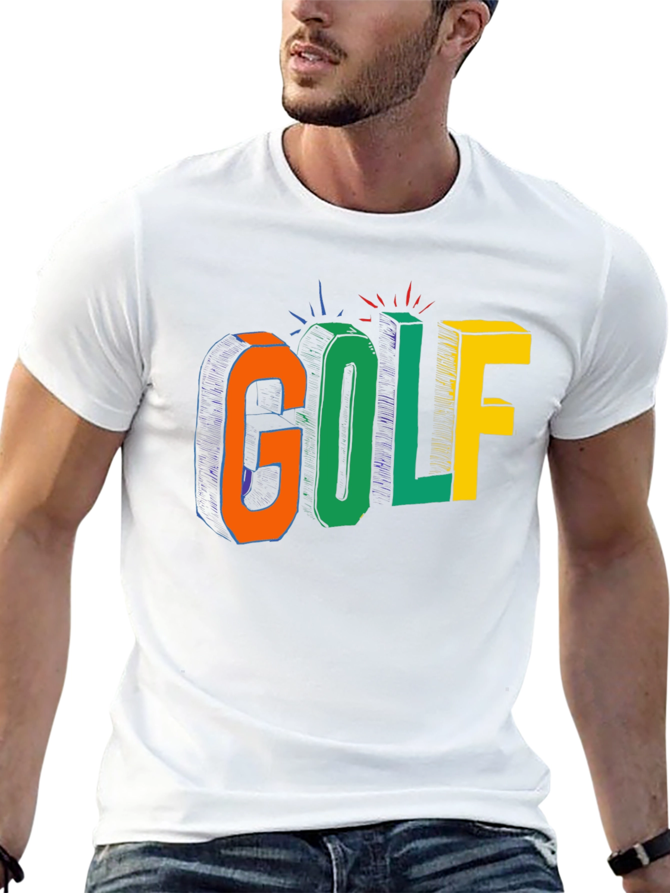 Colorful Golf Graphic T-Shirt