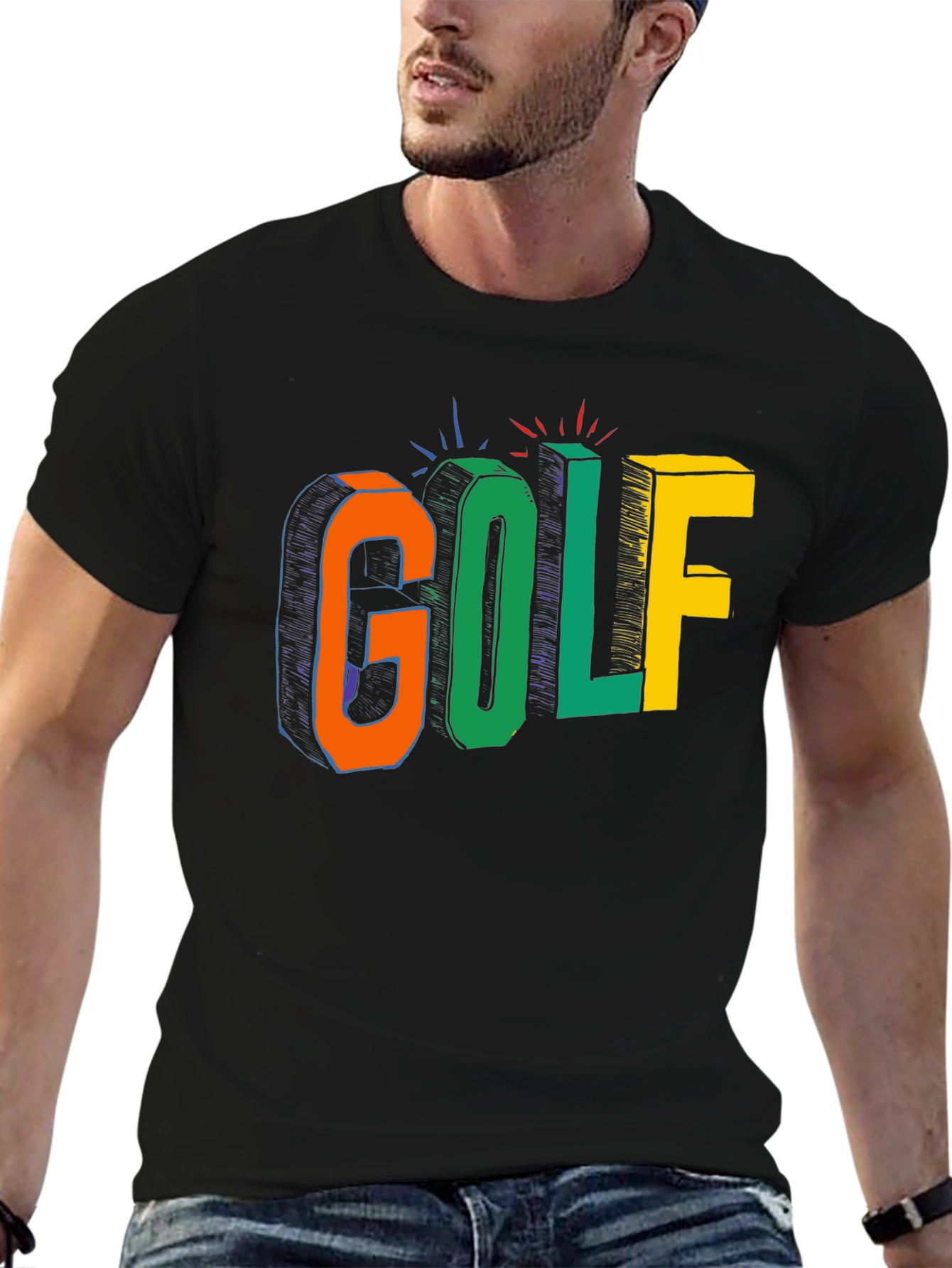 Colorful Golf Graphic T-Shirt