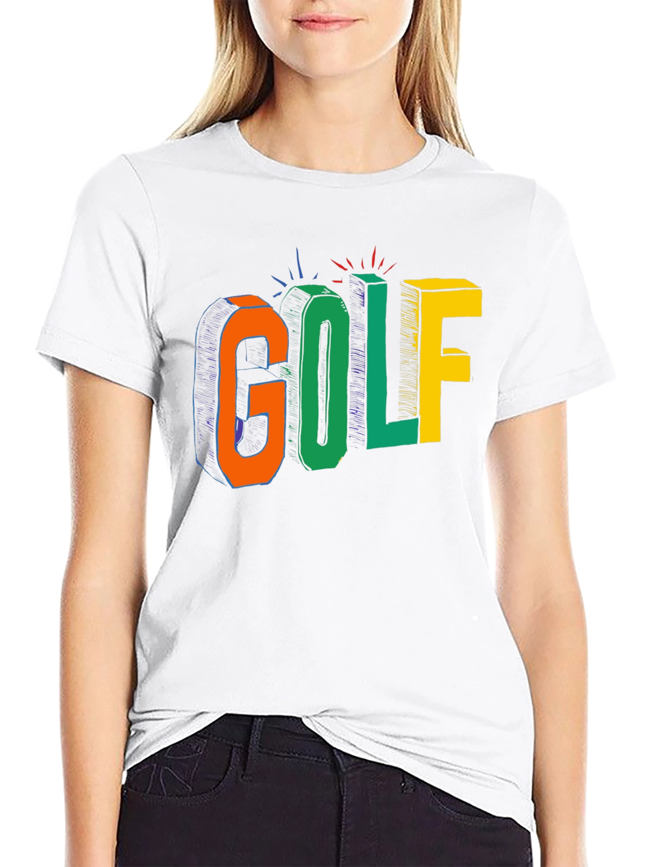 Colorful Golf Graphic T-Shirt