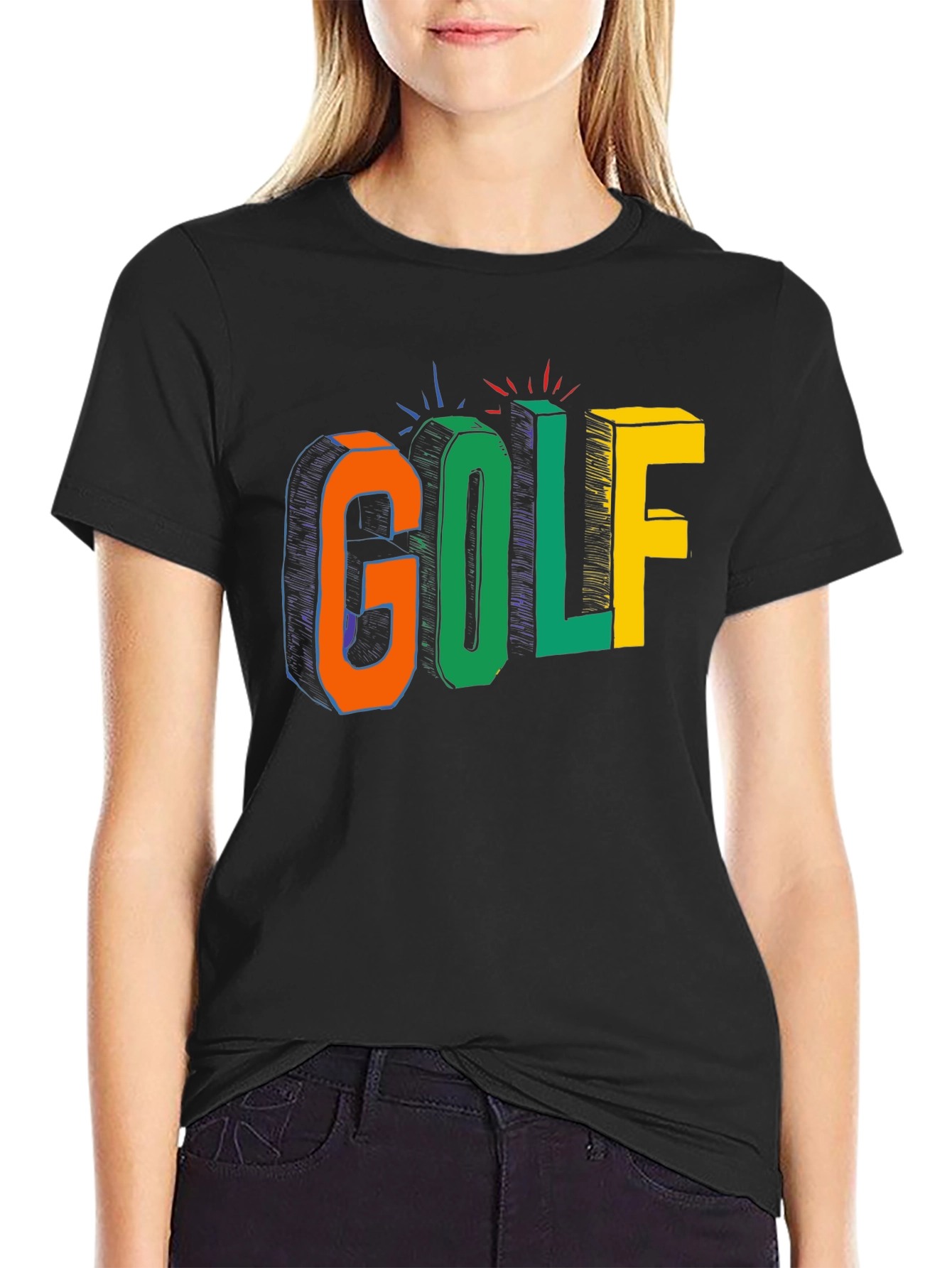 Colorful Golf Graphic T-Shirt