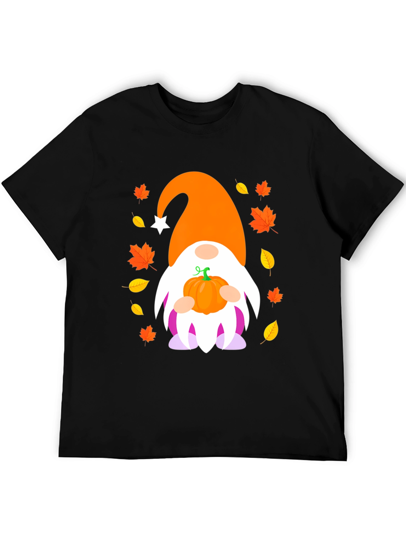 Fall Gnome Pumpkin T-Shirt - Autumn Harvest Apparel