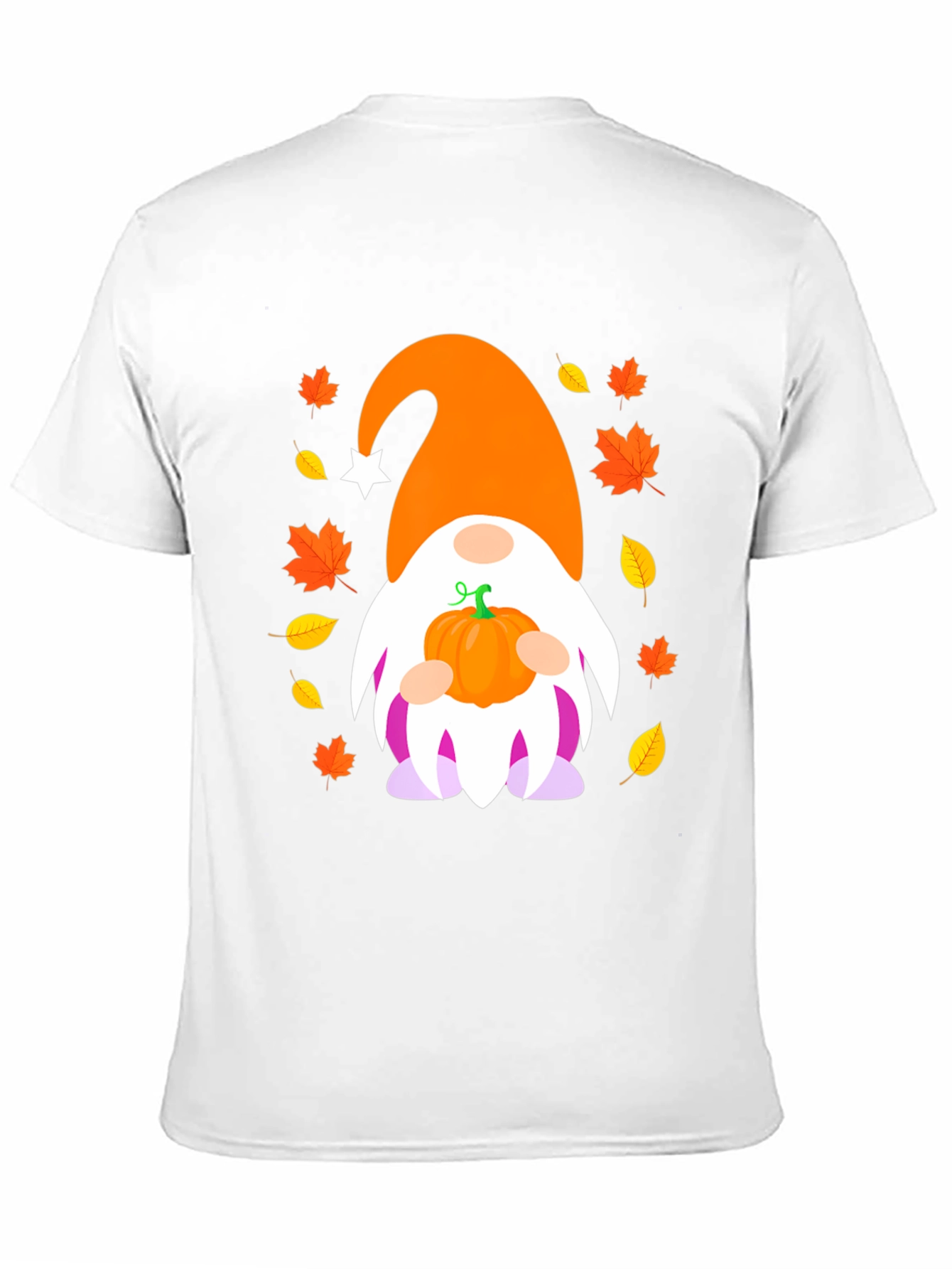Fall Gnome Pumpkin T-Shirt - Autumn Harvest Apparel