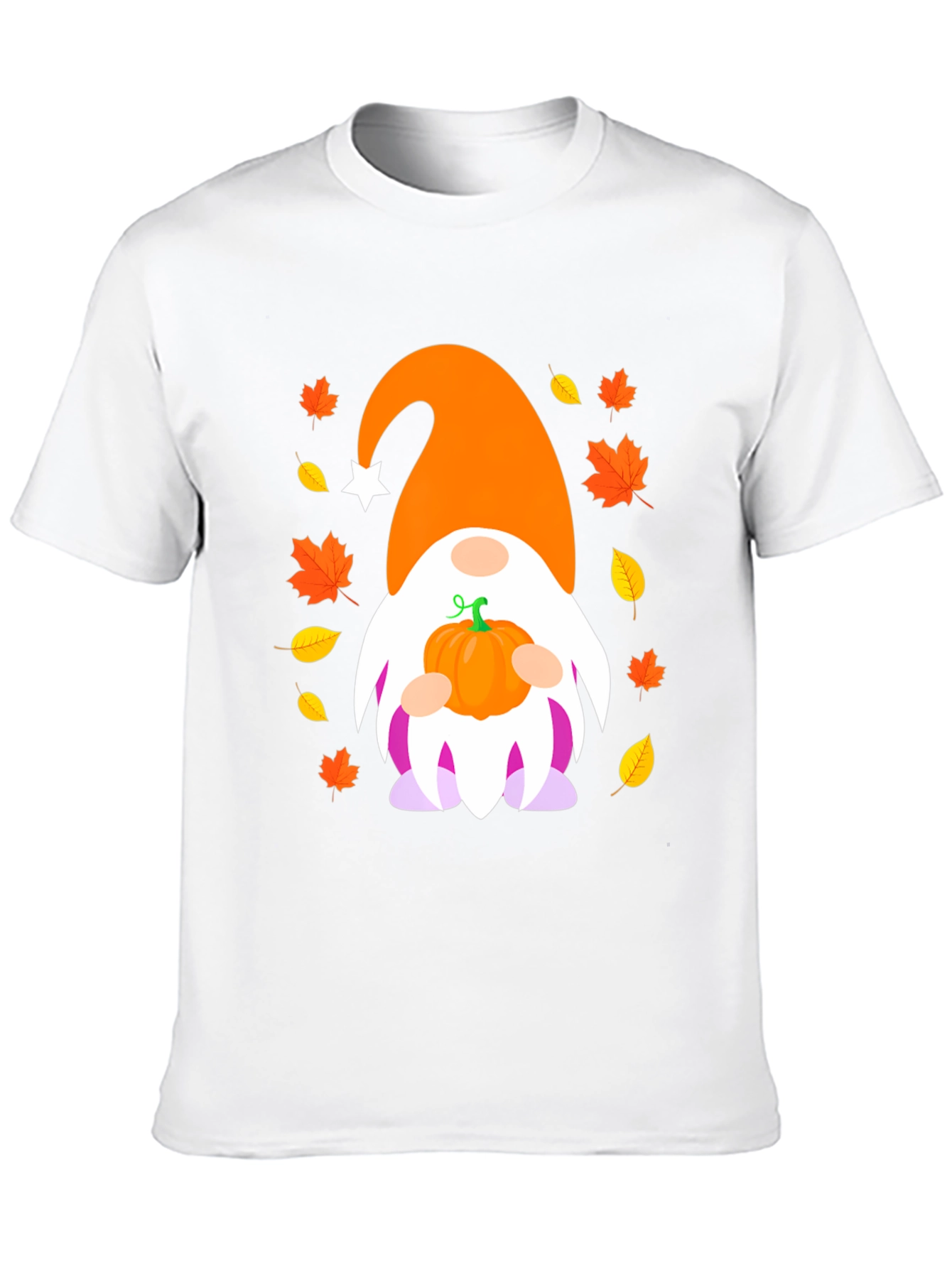 Fall Gnome Pumpkin T-Shirt - Autumn Harvest Apparel