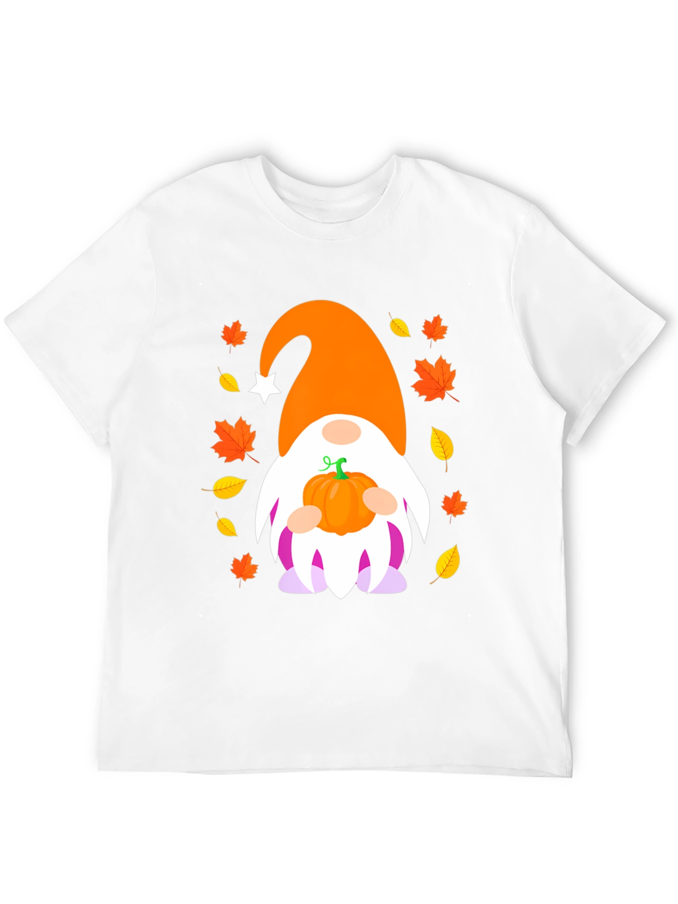 Fall Gnome Pumpkin T-Shirt - Autumn Harvest Apparel