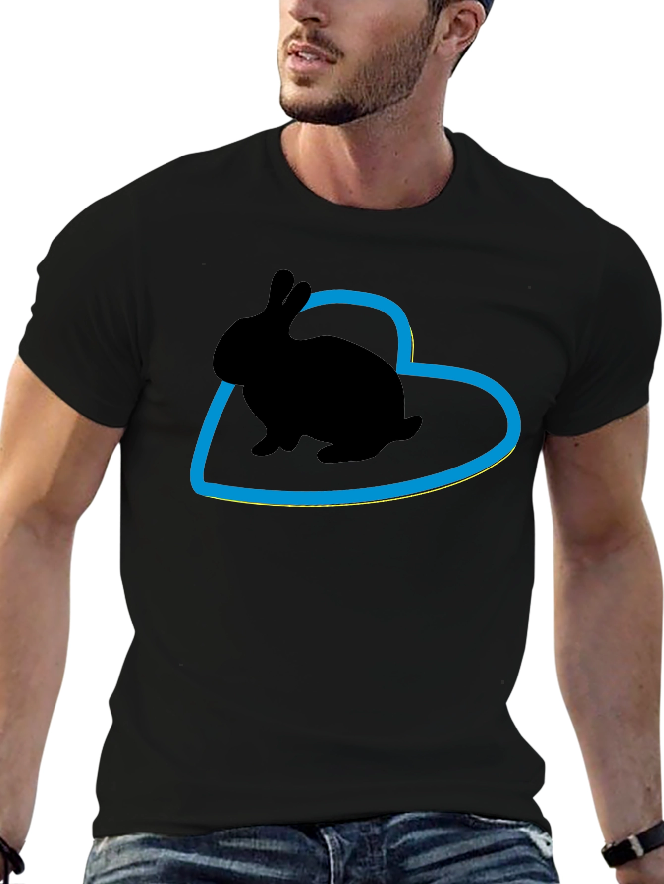 Rabbit in Heart Graphic Tee