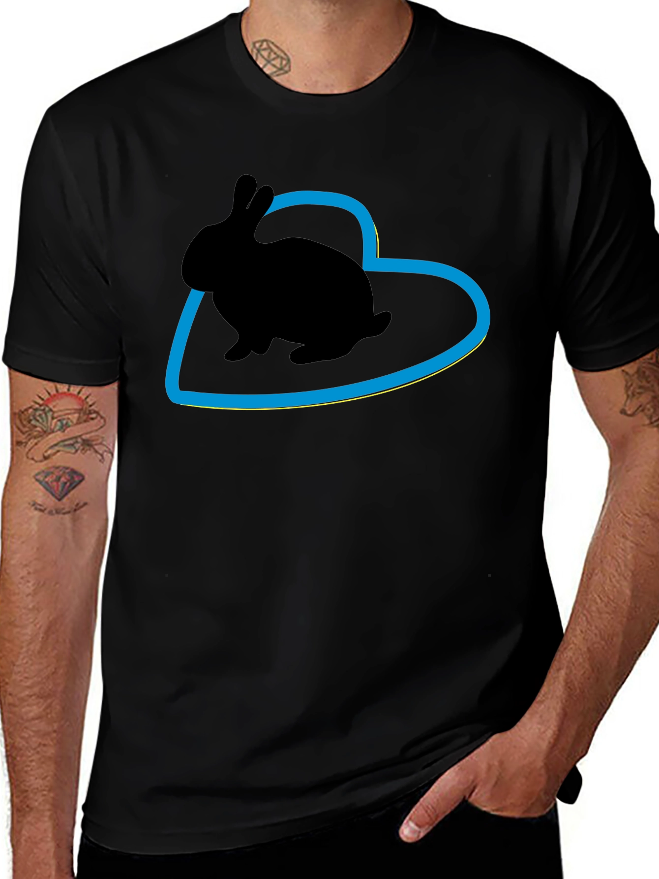 Rabbit in Heart Graphic Tee
