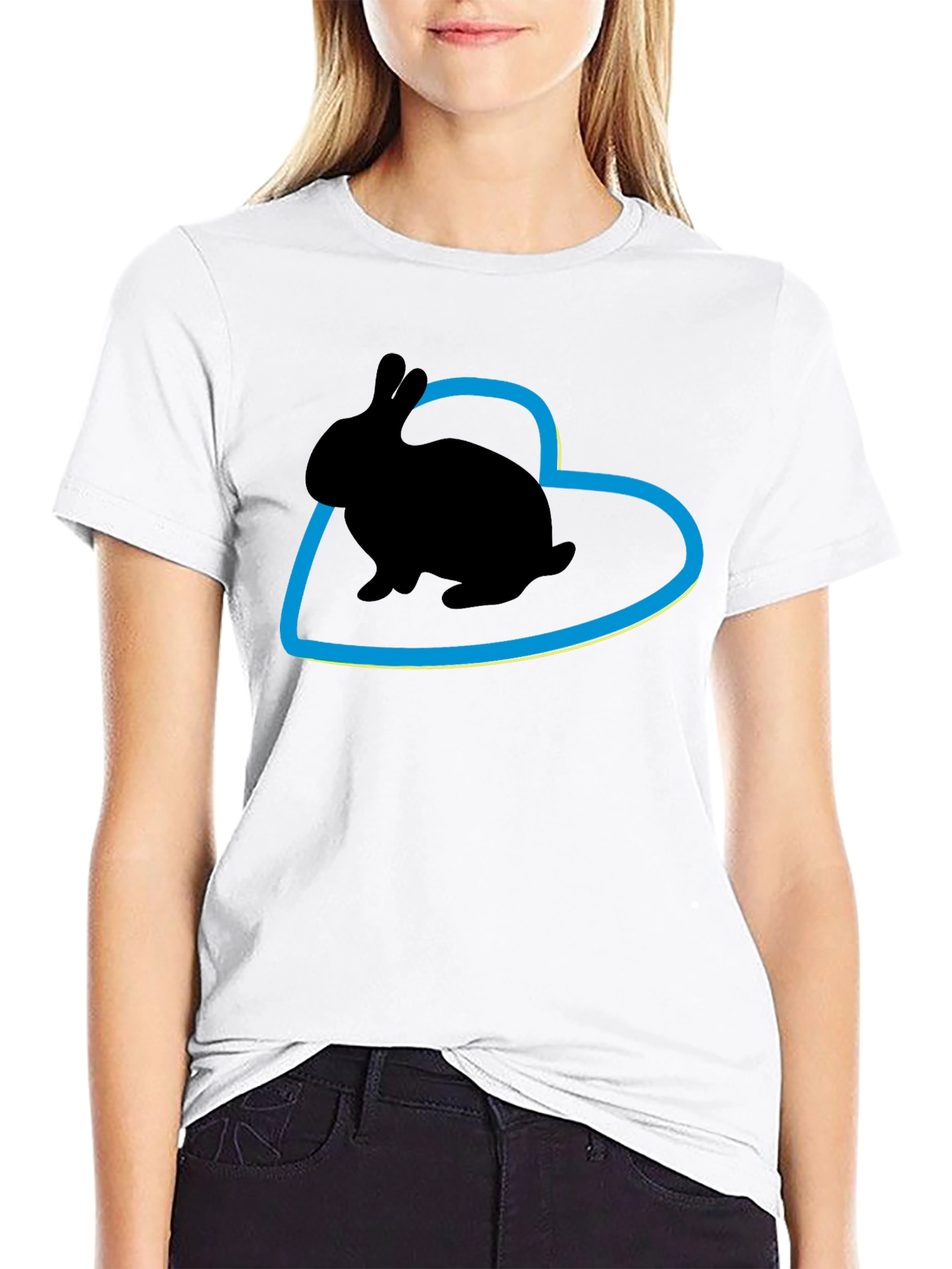 Rabbit in Heart Graphic Tee