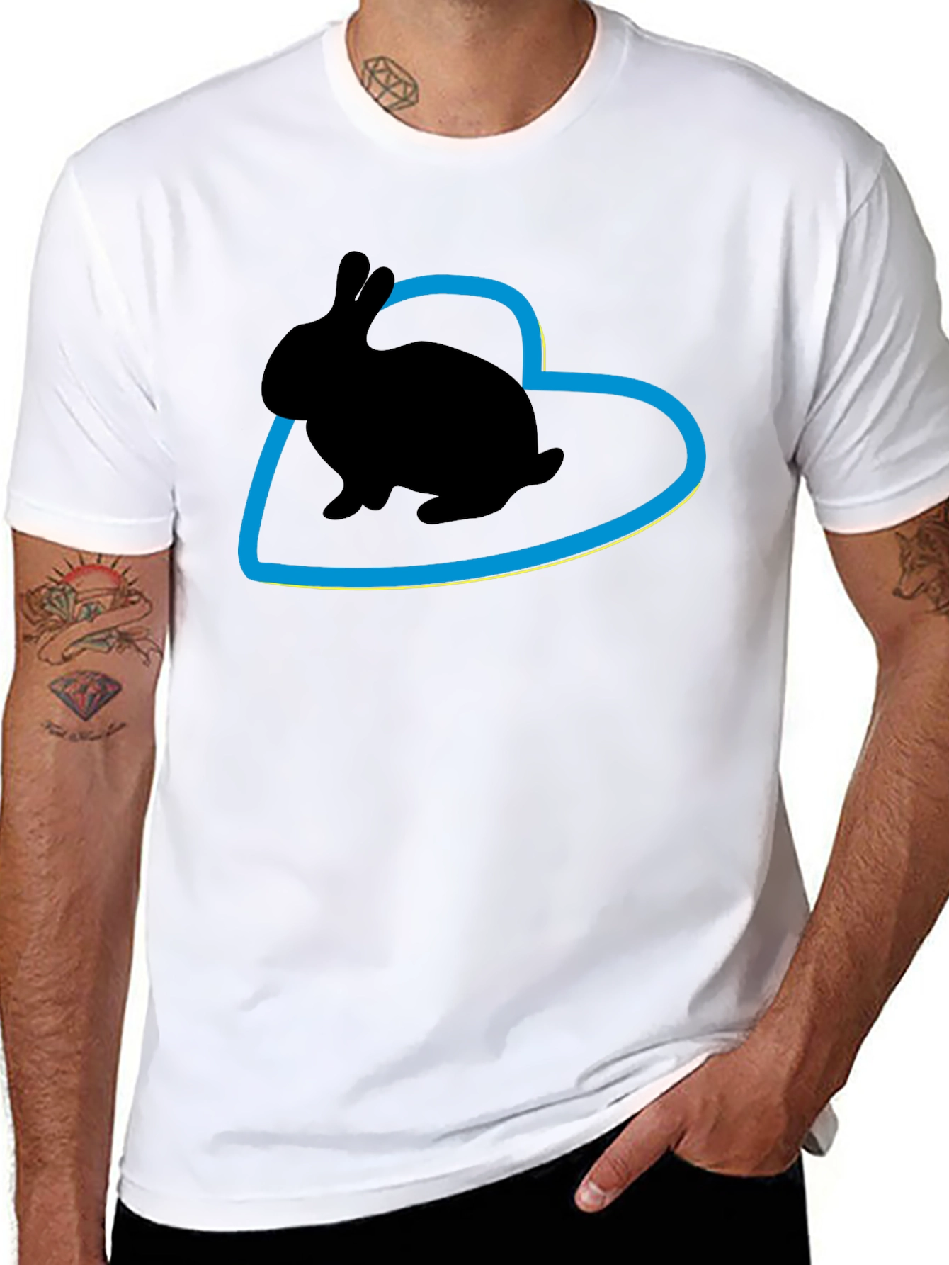 Rabbit in Heart Graphic Tee