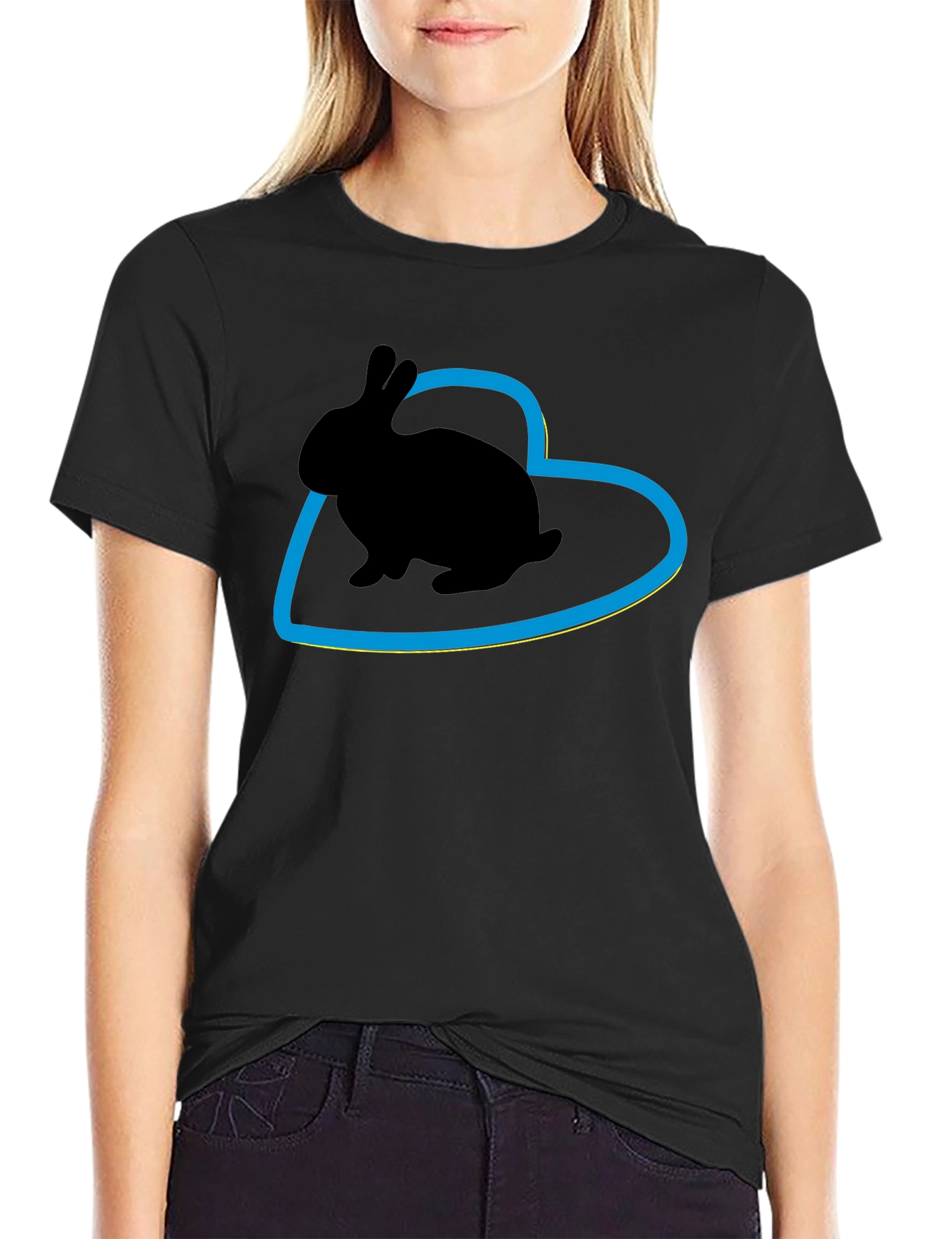 Rabbit in Heart Graphic Tee