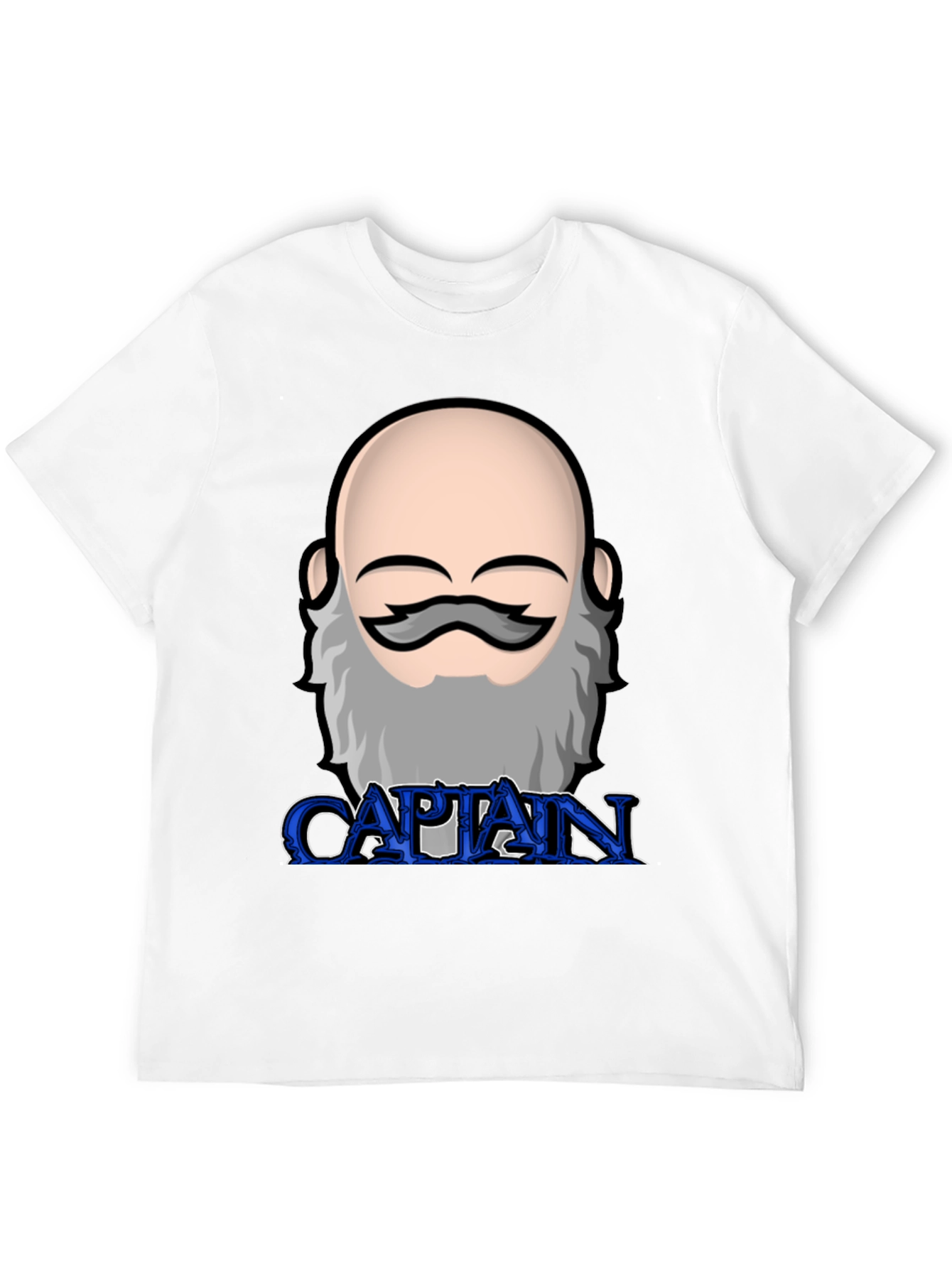 Captain Cartoon T-Shirt | Black Cotton Crew Neck