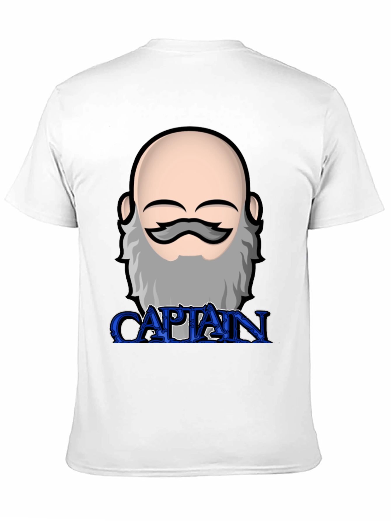 Captain Cartoon T-Shirt | Black Cotton Crew Neck