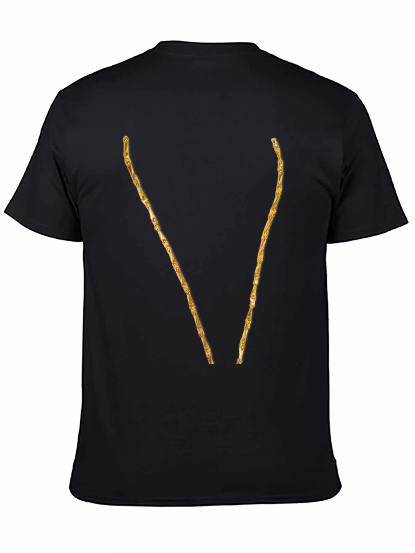 Golden Branch V Black T-Shirt